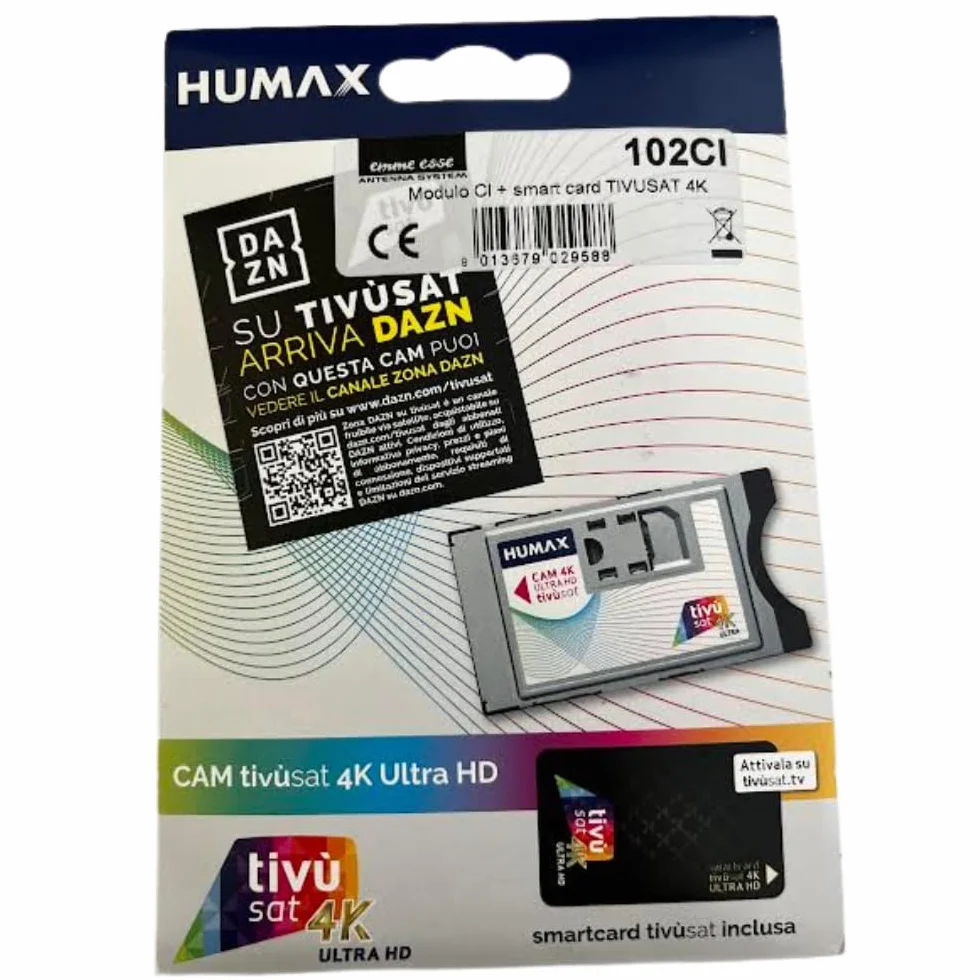 Humax Cam Tivusat 4K Ultra HD con scheda Tivusat Ultra HD 4K inclusa