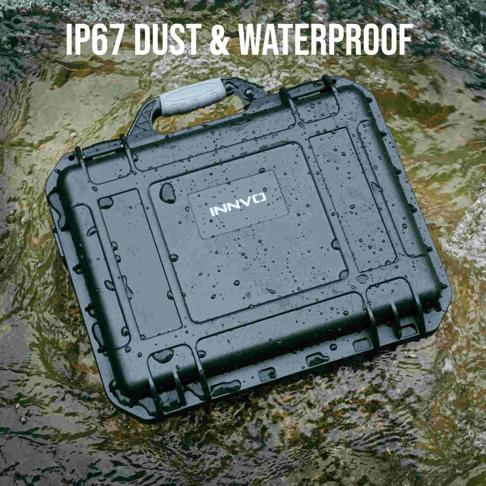 INNVO Custodia impermeabile e rigida per DJI Air 3S/3 Fly More Combo Tasca in rete e schiuma personalizzata antiurto