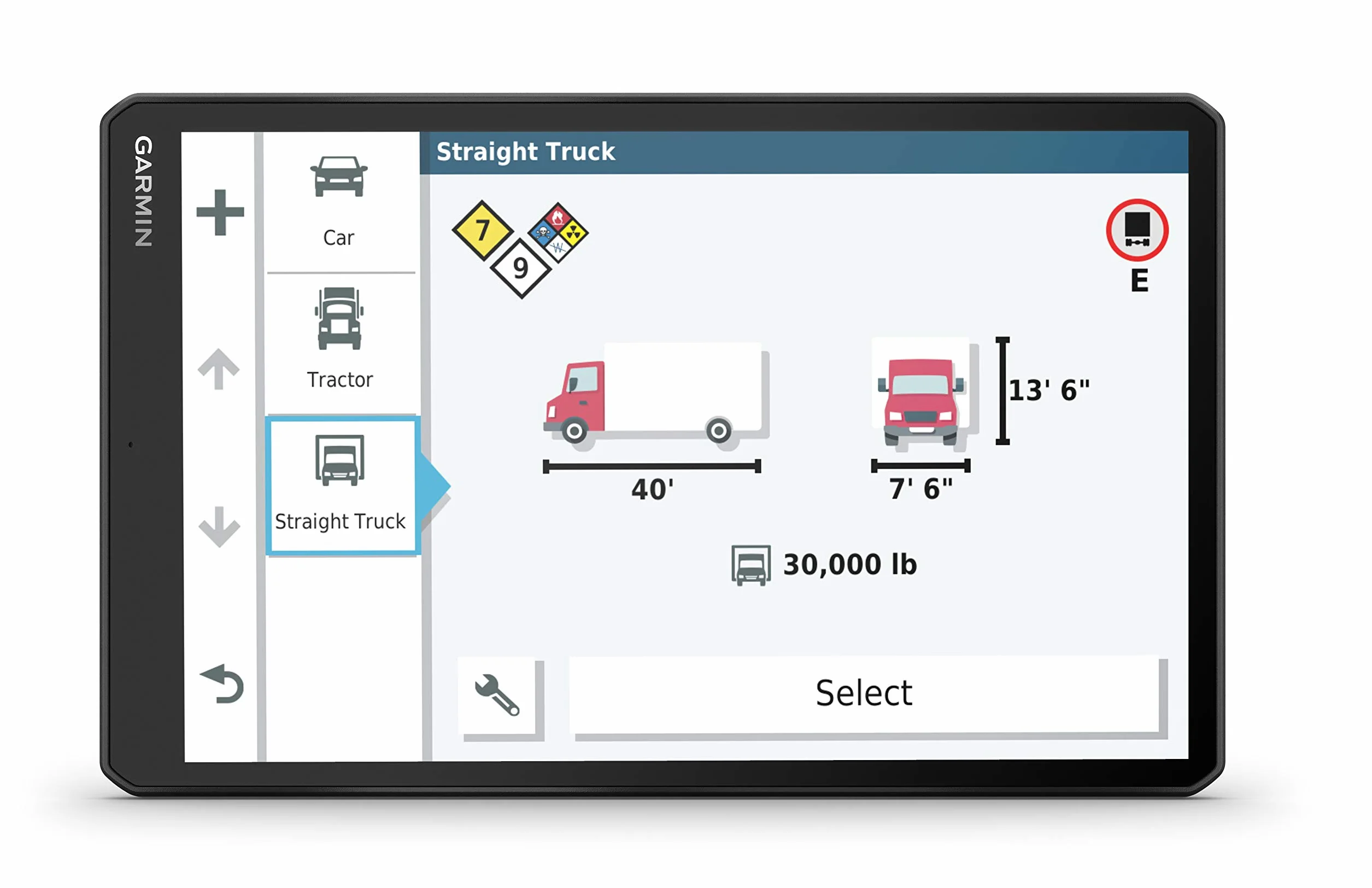 Garmin dēzl LGV1000 MT-D, Infotraffico DAB, Display da 10", Mappa Europa, Navigazione in base a dimensioni, peso e carico, Truck Parking Europe