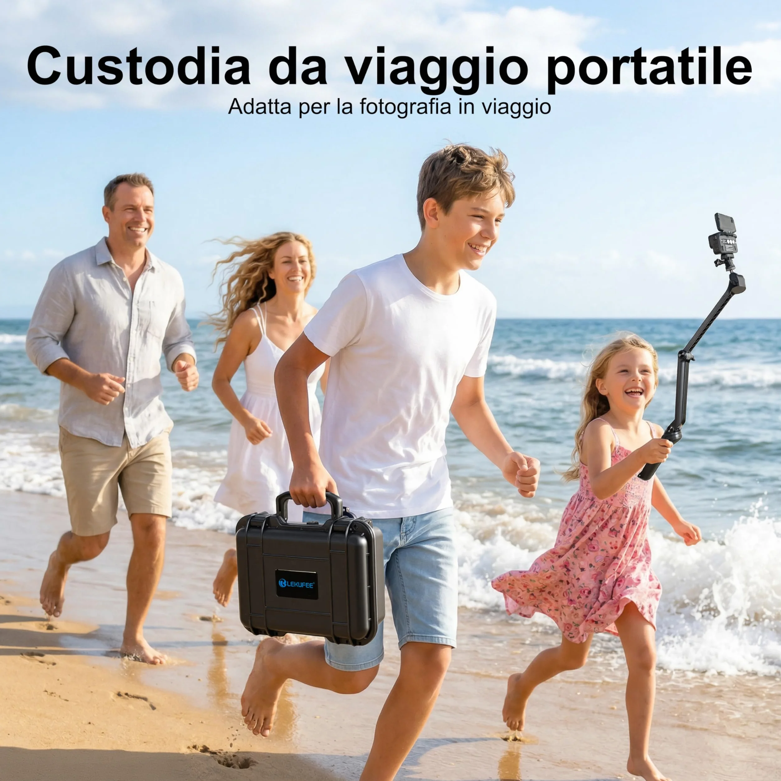 LEKUFEE Custodia Rigida Impermeabile per Insta360 Ace Pro 2/Insta360 Ace Pro/Insta360 Ace Action Cam e Insta360 Ace Pro accessori (Solo Valigia)