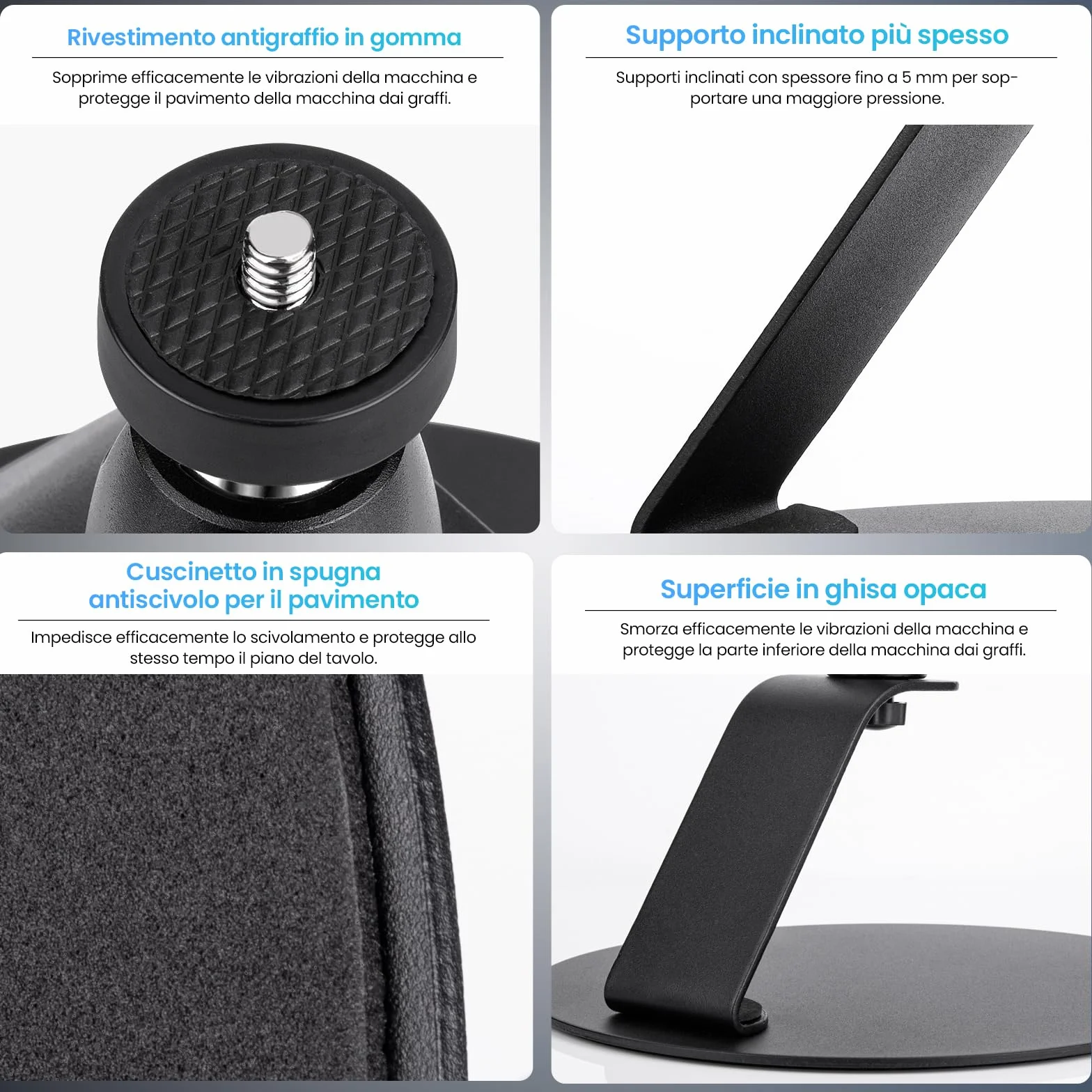 Porta Proiettore Da Tavolo, Supporto Proiettore Tavolo Con Interfaccia A Vite Da 1/4 Di Pollice, Supporto Proiettore Con Rotazione A 360°, Per Home Cinema, Sala Giochi, Ufficio (B)