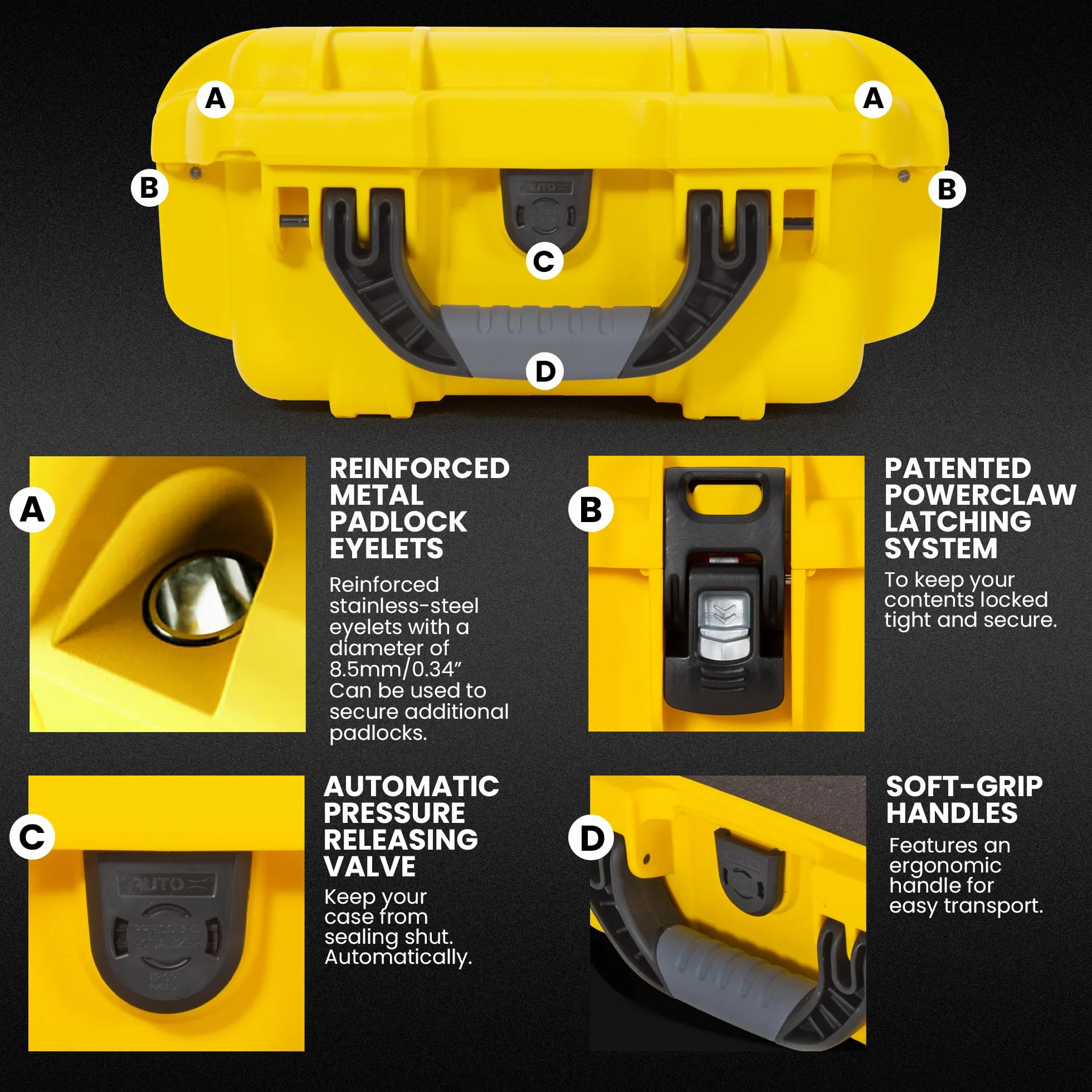 NANUK Custodia rigida impermeabile 905 con inserto in schiuma - Giallo