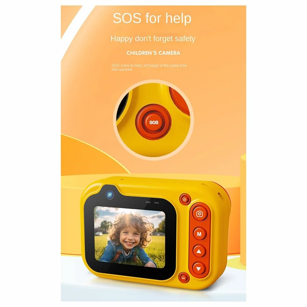 Fotocamera impermeabile per bambini, fotocamera subacquea, 3 metri, impermeabile prima e dopo, doppia fotocamera per nuotare all'aperto, blu