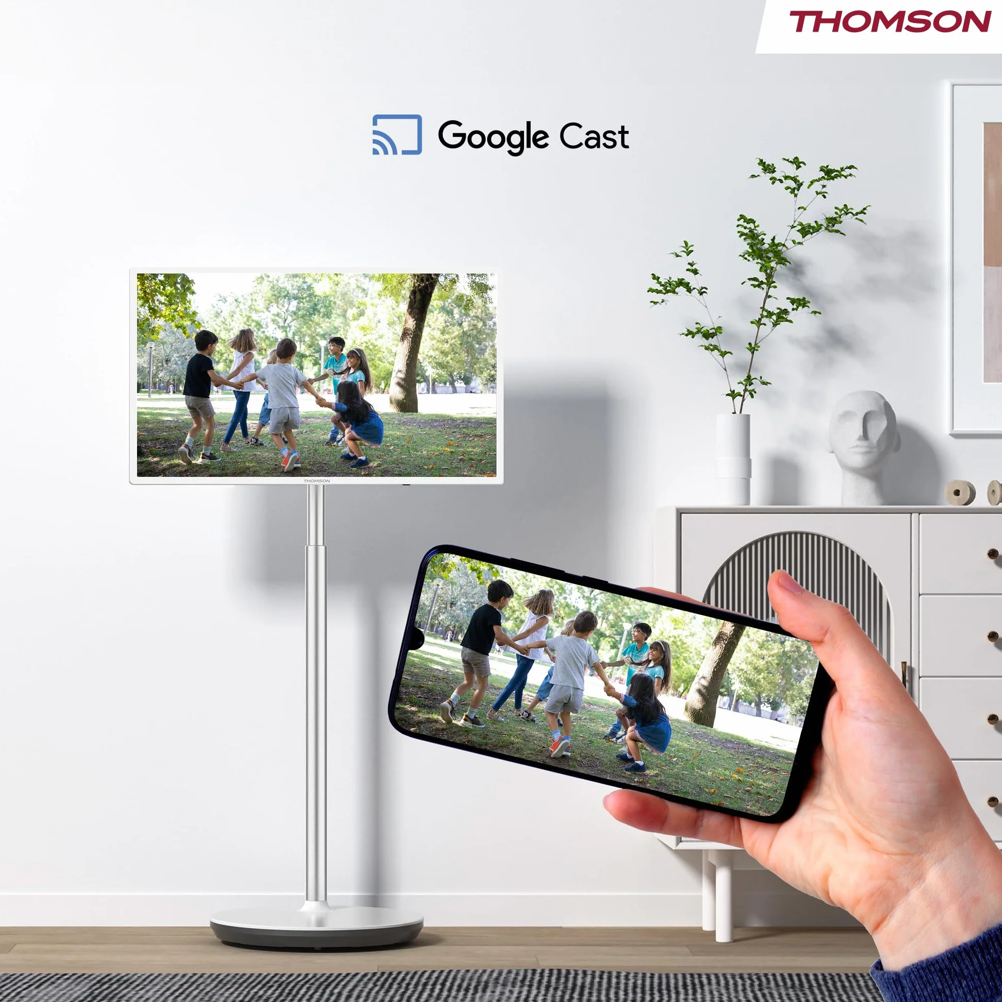 Thomson 32 Pollici TV Android Portatile HD 1366x768 Bluetooth 5.1 Wi-Fi HDMI 32HG4M45