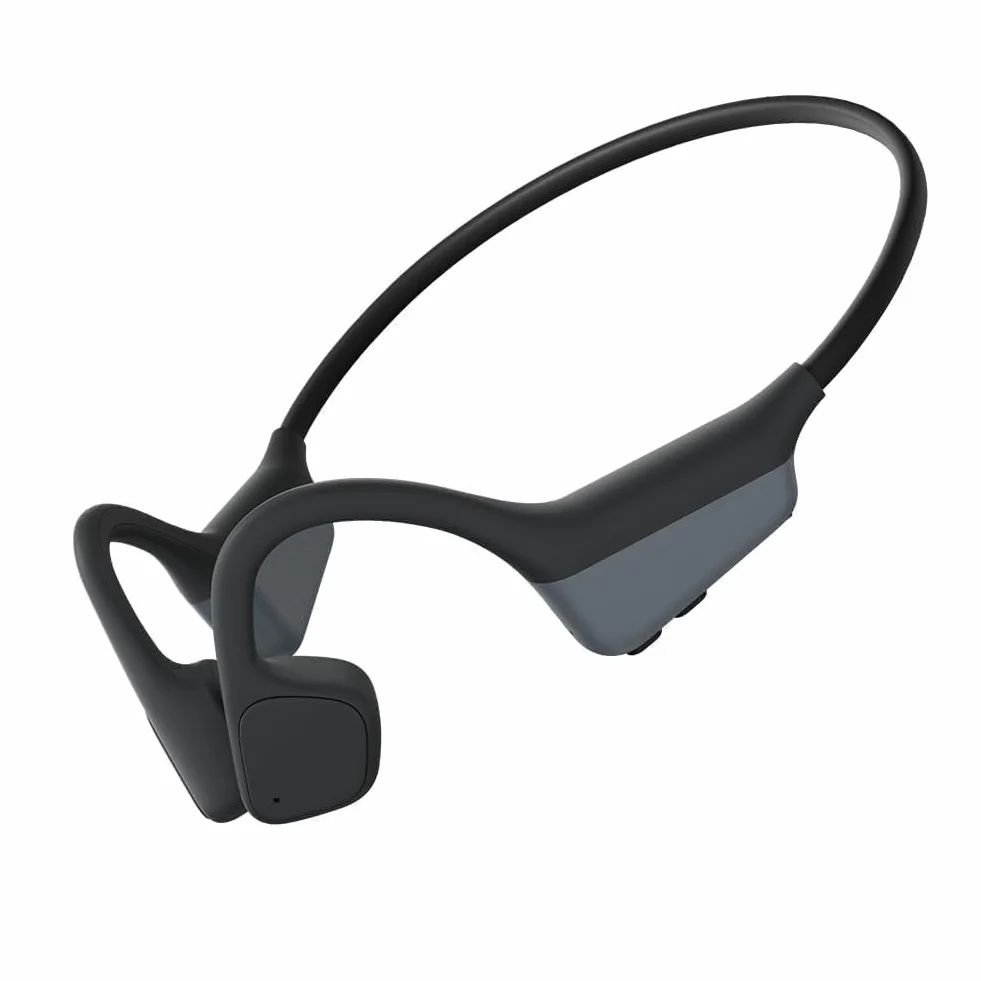Cuffie Conduzione Ossea, Bluetooth 5.3, Auricolari Sportivi Bluetooth Open-ear, IPX5 Impermeabili, Autonomia 10 Ore, Qualità Audio HD, Open-ear Cuffie Per Corsa Ciclismo Guida Fitness (Nero)