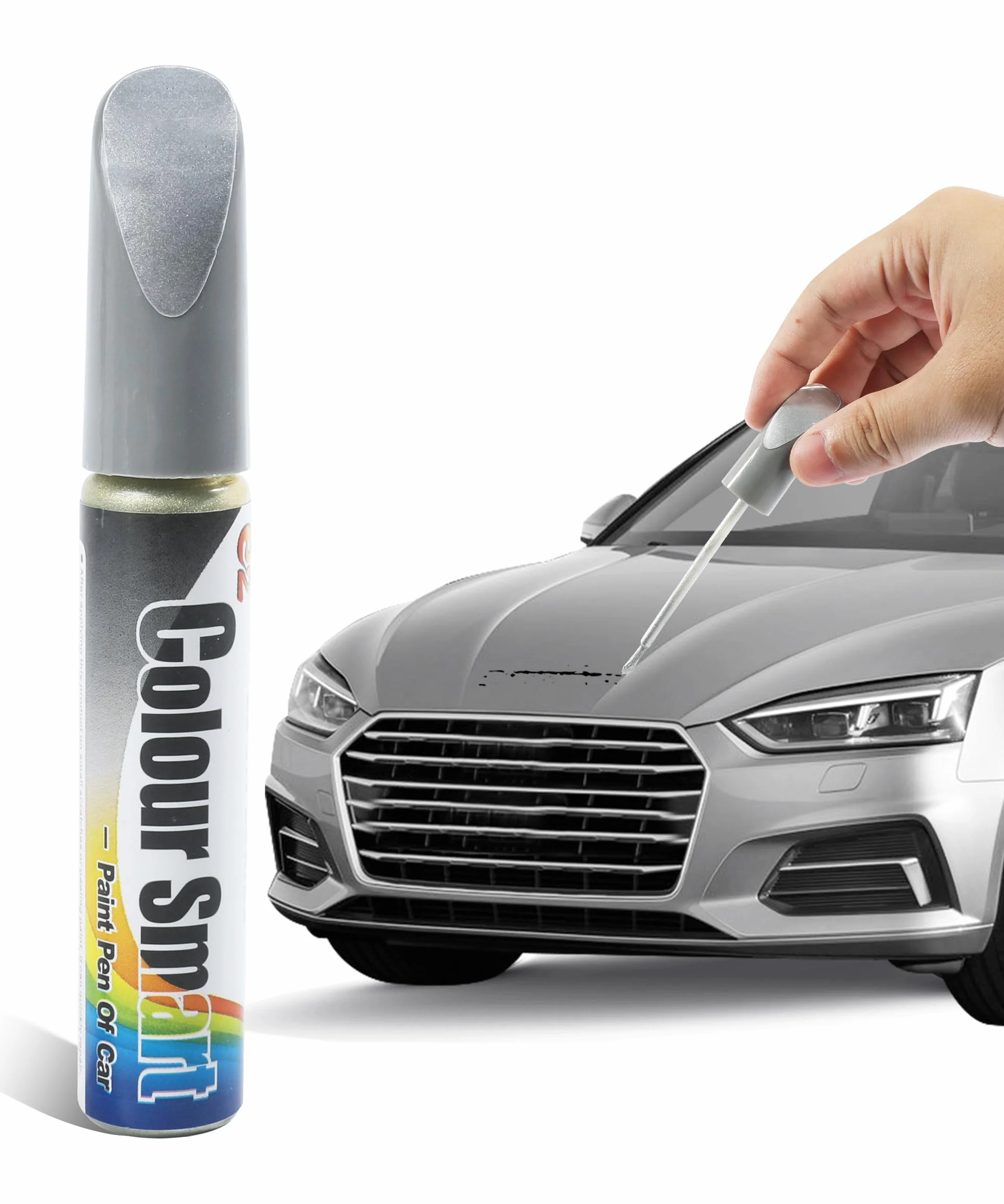 Penna Ritocco Auto Rimuovi Graffi Carrozzeria Argento