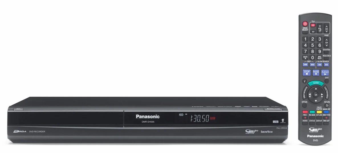 Panasonic DMR EH 595 EG K DVD Registratore DVD 250 GB (HDMI, Certificato DivX, USB 2.0), colore: Nero