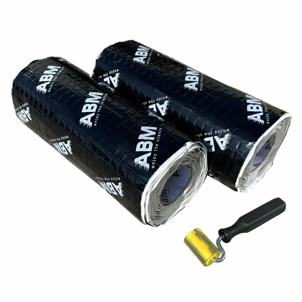 ABM Alubutyl 2 rotoli (2,5 mm x 40 cm x 5 metri) insieme, 2 m², tappetino isolante anti drone, isolamento acustico per auto