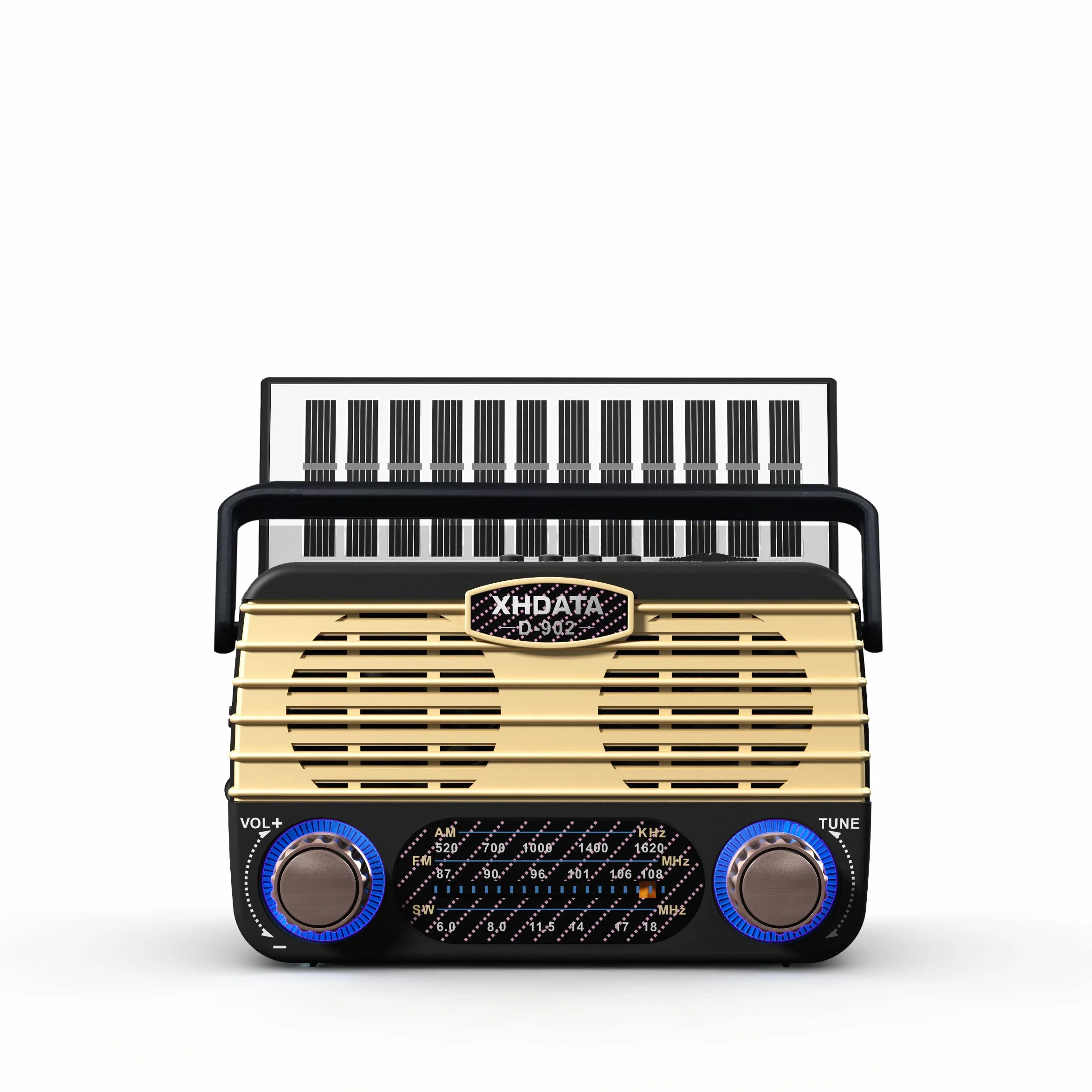 XHDATA D902 Radio Vintage Portatile Ricaricabile FM/AM/SW Tascabile Bluetooth MP3 Player