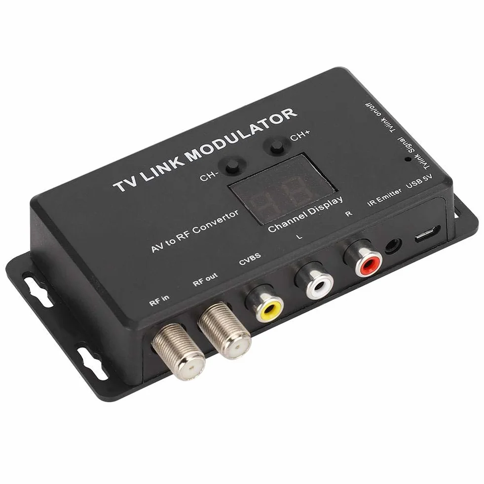 Modulatore TV UHF IR TM70 Convertitore AV a RF con Display Canale