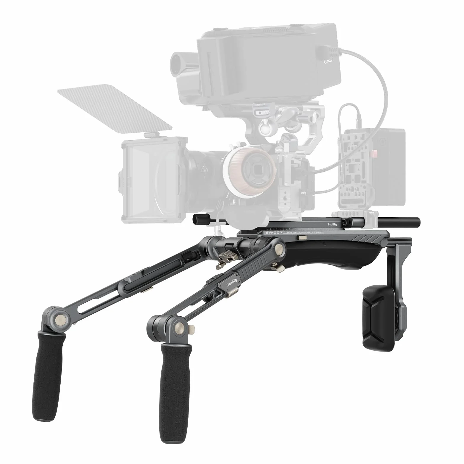 SMALLRIG HawkLock SR007 Pro - 4181B - Kit di supporto per spalla per fotocamere mirrorless e videocamere, regolazione rapida One Touch, compatibile con Arca-Swiss/MFT, SR007 Pro - 4181B