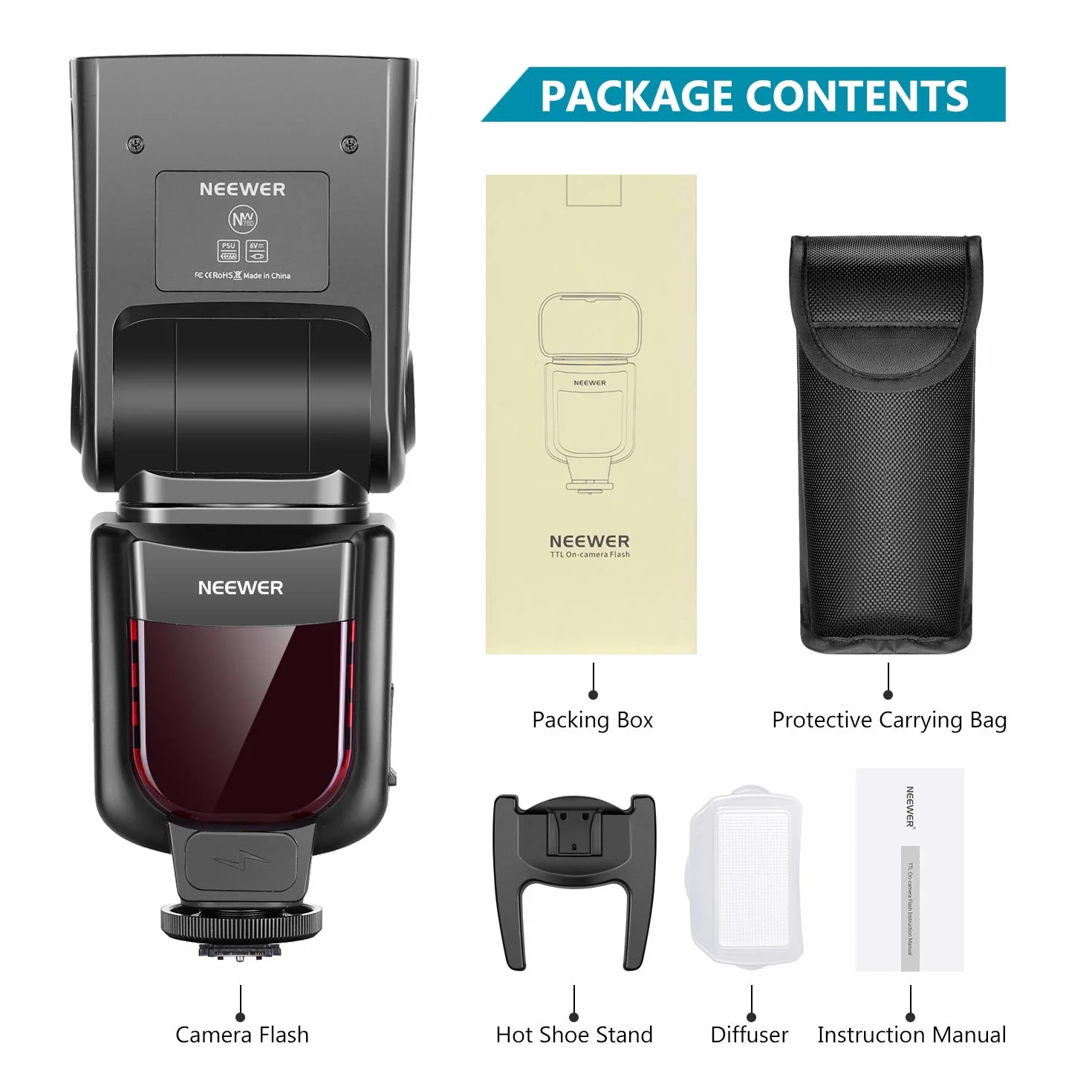 NEEWER 750II TTL Flash Speedlite con Schermo LCD per Nikon D4 D5 D60 D90 D300 D700 D750 D800 D810 D850 D3400 D5200 D7200