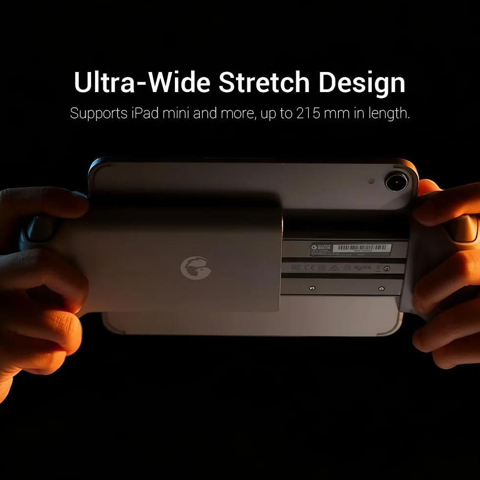 GameSir Controller G8 Plus Mfi per iPhone 15/16/17/iPad Mini e Android, gamepad per iPad con stick/trigger Hall Effect, due pulsanti posteriori, per giocare a Genshin Impact, PUBG Mobile, Minecraft
