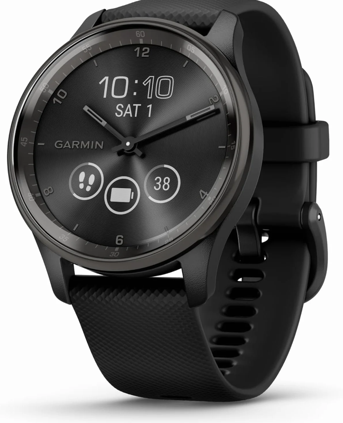 Garmin vívomove Trend, Smartwatch, Cassa 40mm, Touchscreen LCD e Lancette, Notifiche, SMS emergenza, Cardio, SpO2, GPS connesso, Monitoraggio 24/7, Sleep Score (Peach Gold & White) (Ricondizionato)