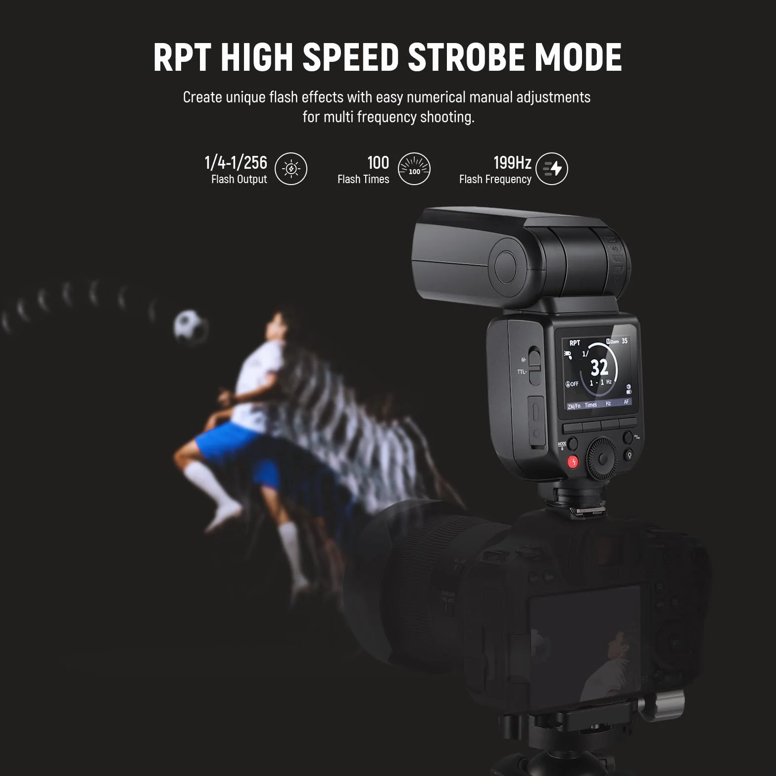 NEEWER Z880-N Flash Speedlite i-TTL 2,4G 76Ws Compatibile Nikon HSS 1/8000s 7,2V 3000mAh 600 Flash