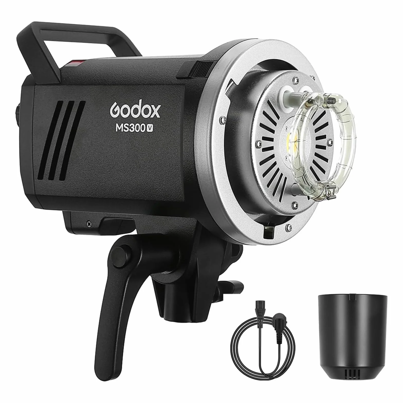 Godox MS300-V 300W Flash da studio, Lampada da modellazione aggiornata, 2.4G Wireless X System GN58 5600K Monolight con Bowens Mount, Tempo di riciclo 0,1-1,3 secondi