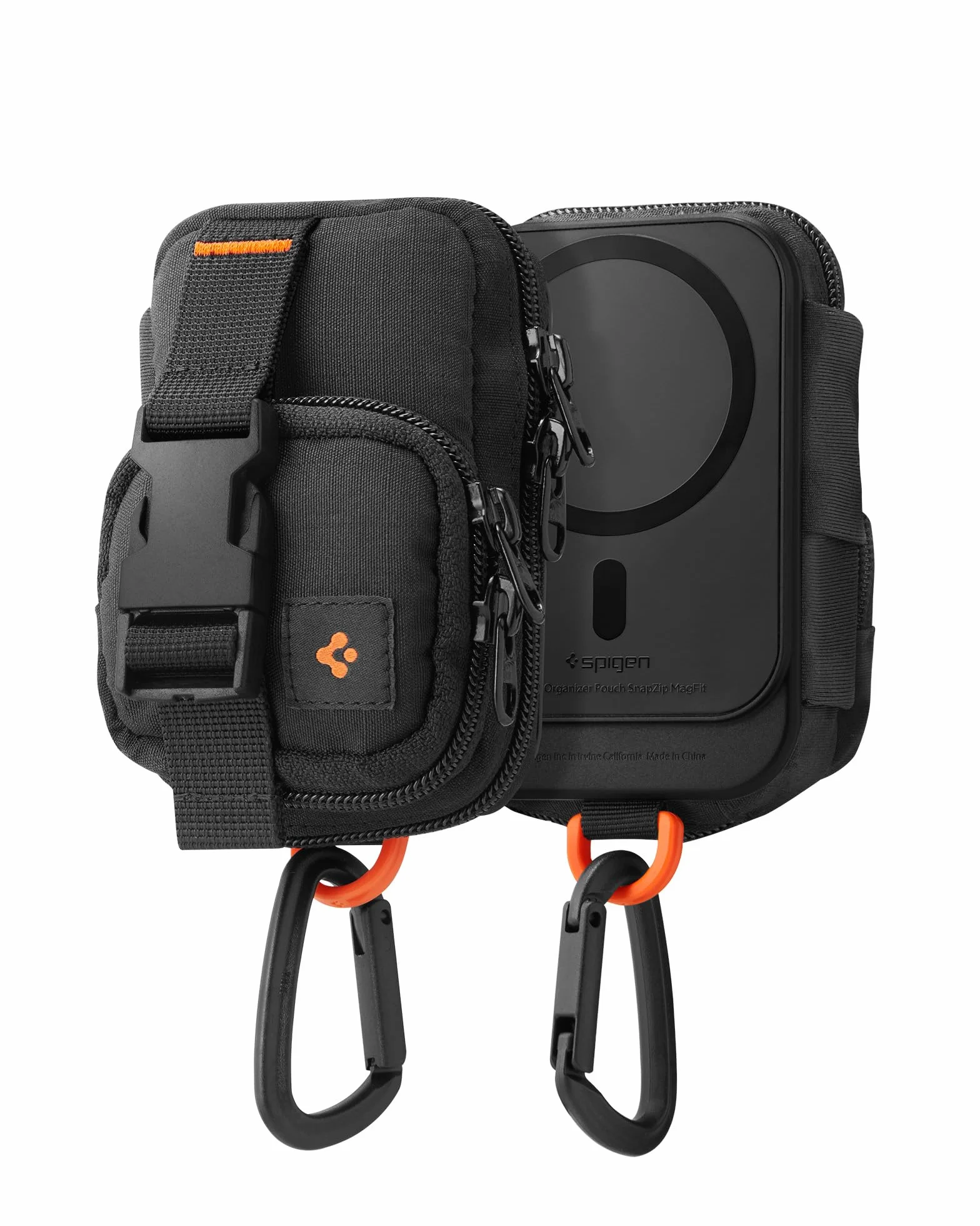 Spigen Snap Zip MagFit Portafoglio MagSafe con Mini Pochette Wallet Magnetico Portacarte Compatibile con iPhone 17/16/15/14/13/12 Modelle, Accessori MagSafe - Nero