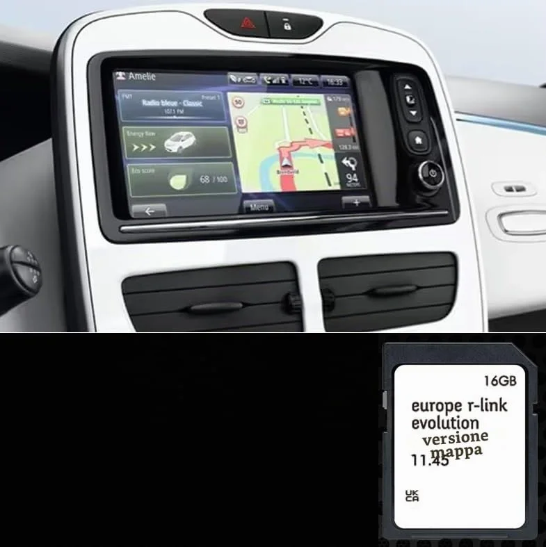 Scheda SD Navigazione GPS Europa 2025 versione 11.45 compatibile con Renault R-Link (Rlink)