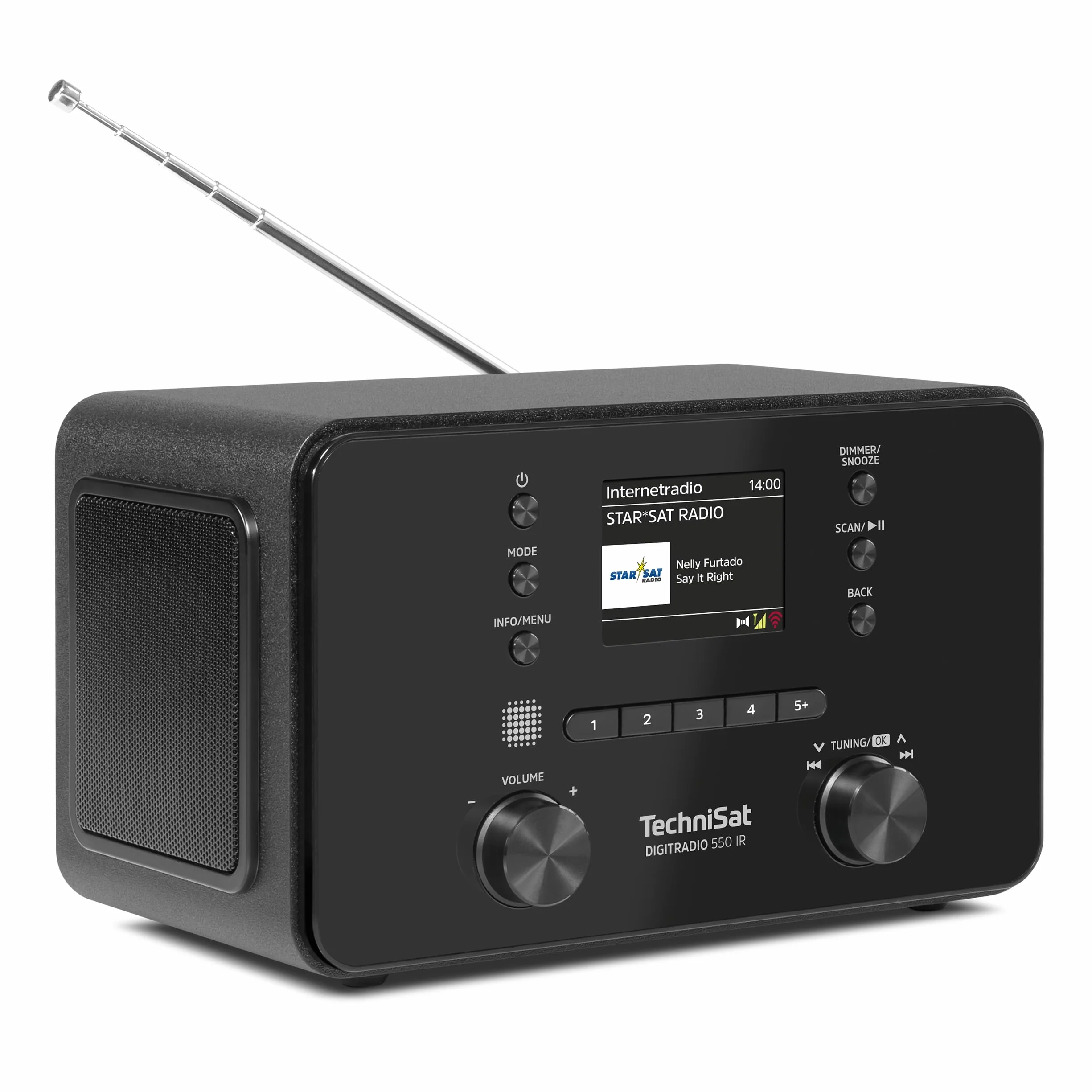 TechniSat DIGITRADIO 550 IR Radio internet stereo DAB+ FM WLAN Bluetooth controllo app sveglia nero