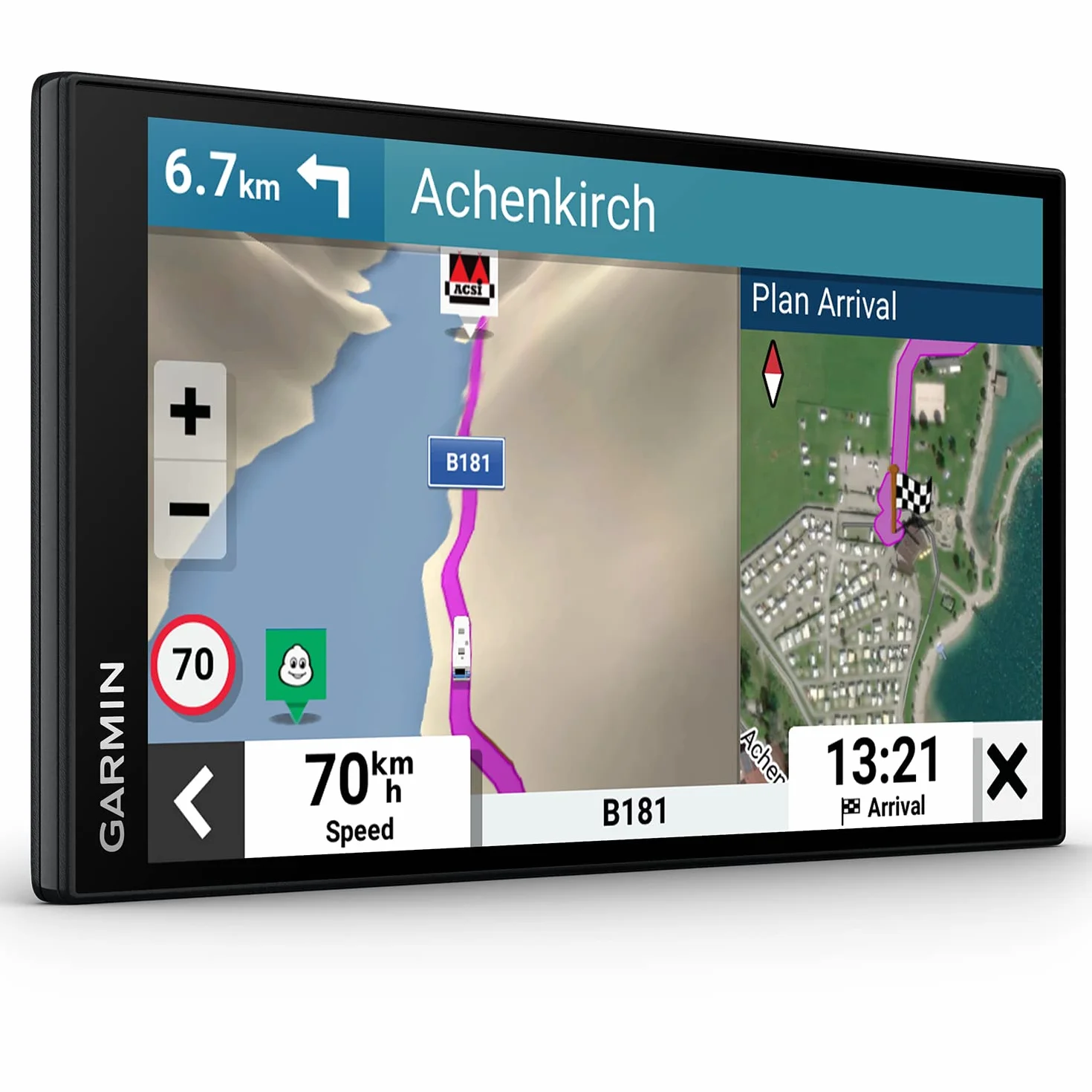 Garmin Camper 795 MT-D, Navigatore GPS per Camper e Caravan, Infotraffico DAB, Display da 7", Mappa Europa, Navigazione in base a dimensioni