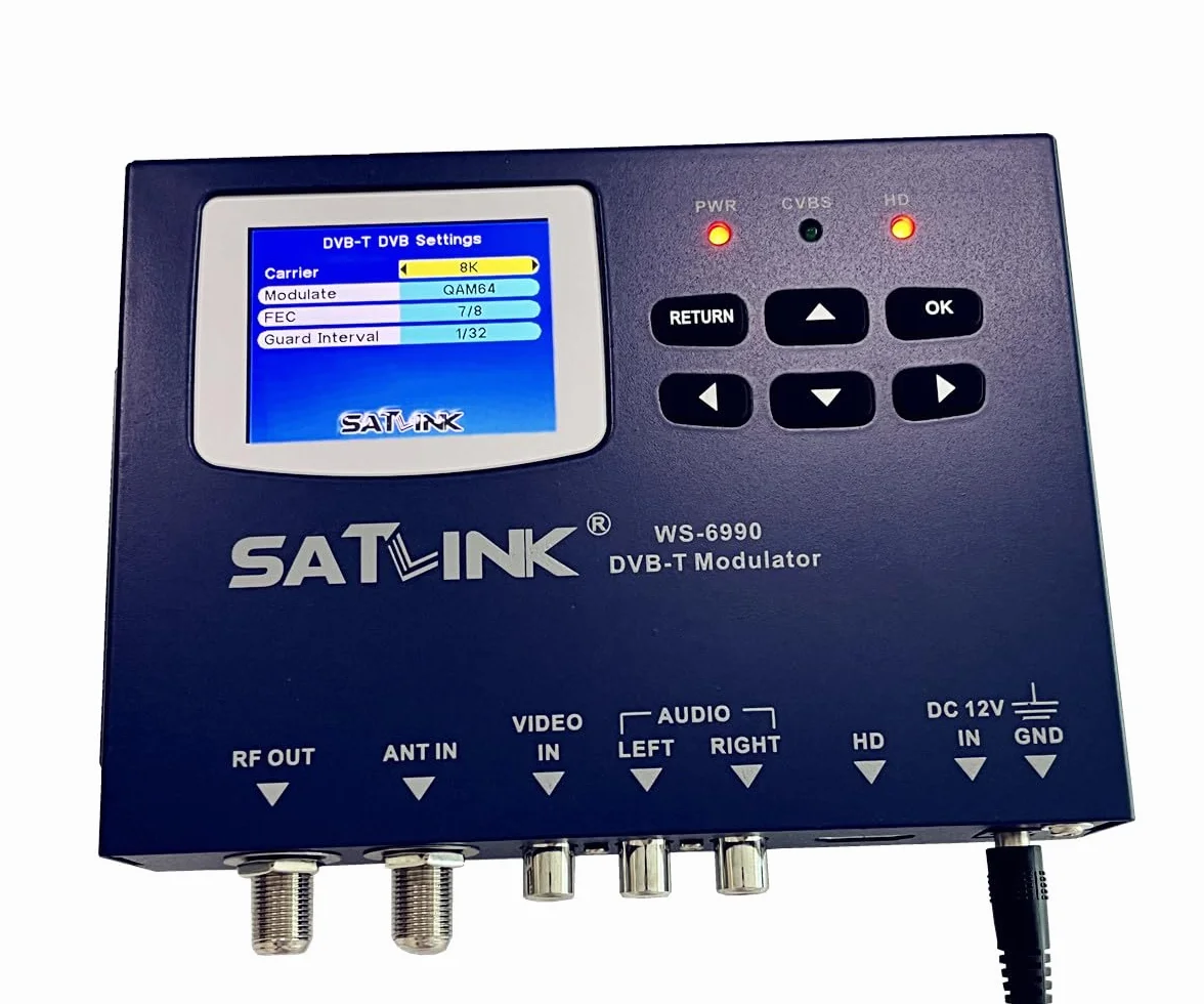 SATLINK WS-6990 DVB-T modulator AV HDMI COFDM H.264