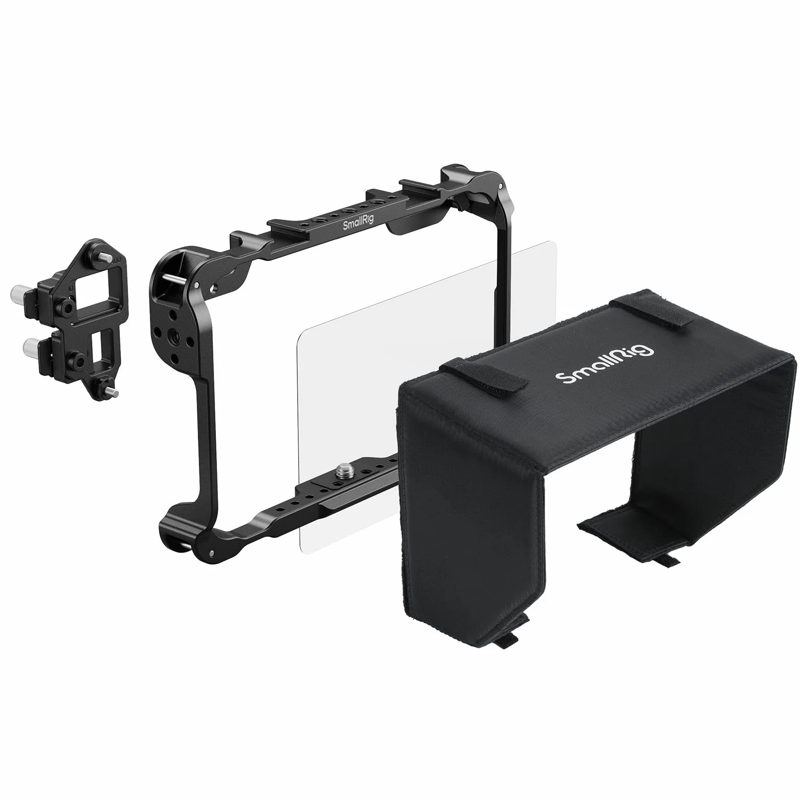 SMALLRIG Kit Gabbia per Monitor per Atomos Shinobi II, con Parasole, con Protezione per lo Schermo, Peso di Soli 96,3 g, con Fori Filettati da 1/4"-20-5030