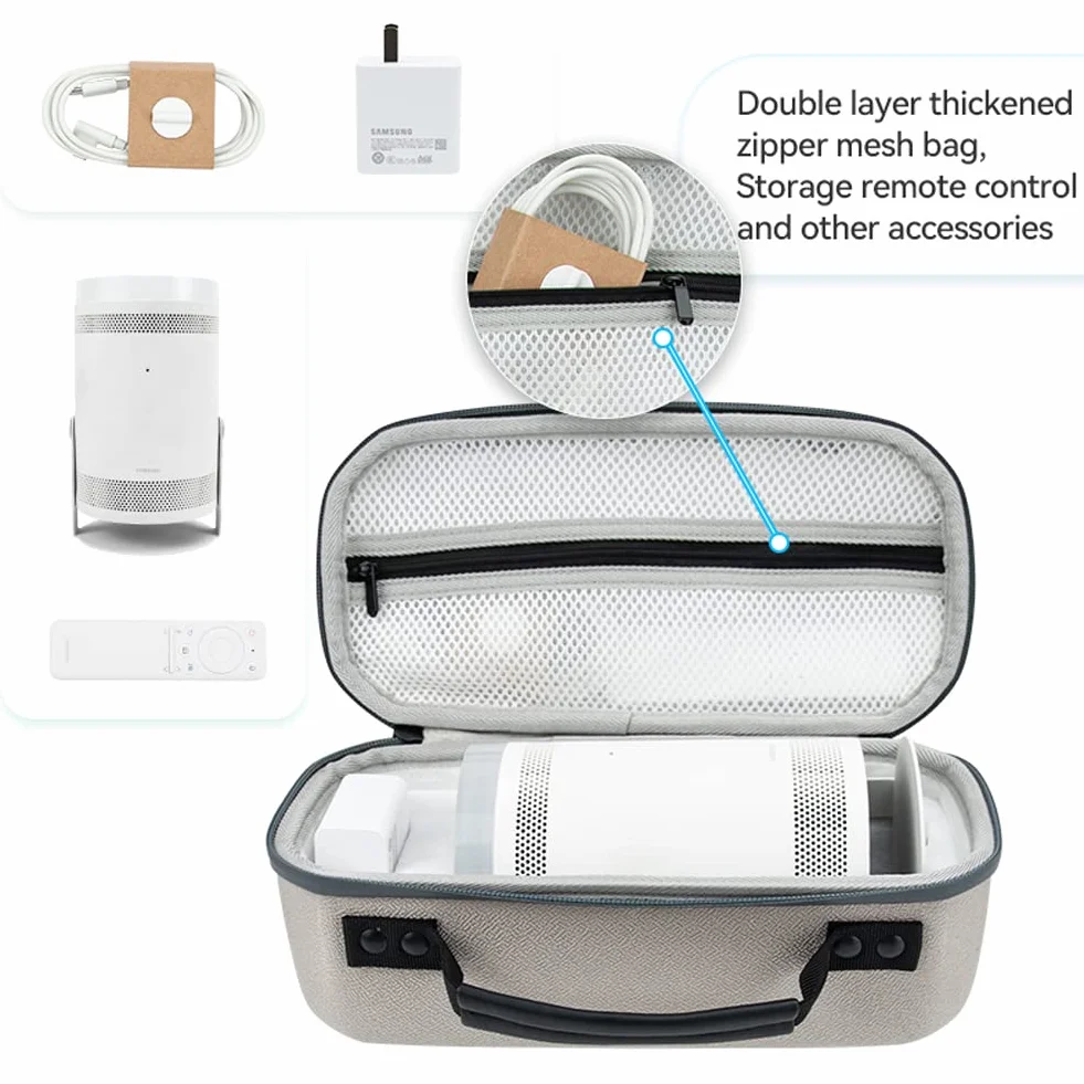 Custodia rigida da viaggio per Samsung The Freestyle Projector, custodia per il trasporto compatibile con Samsung Smart Portable Projector