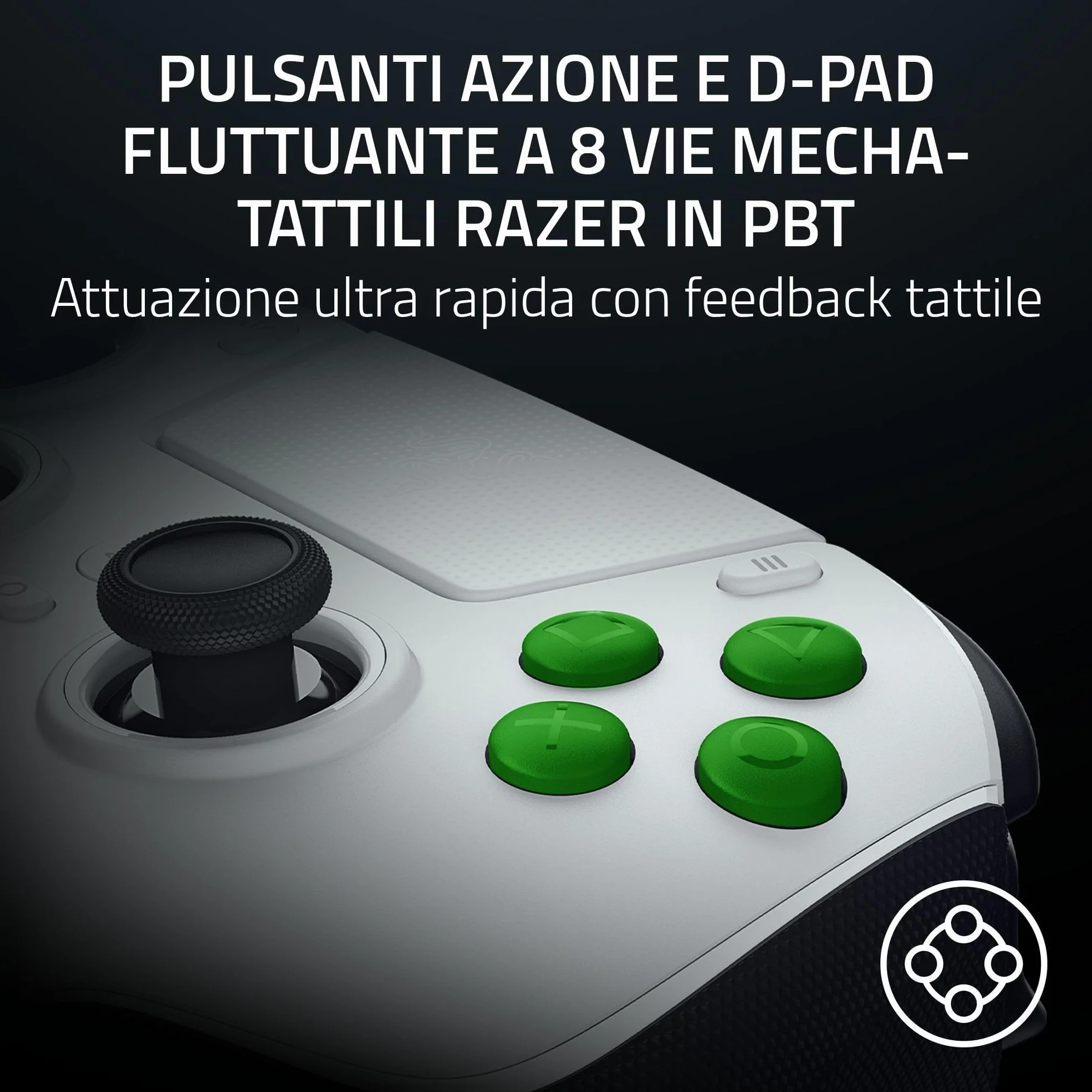 Razer Raiju V3 Pro - Controller wireless per e-sport per PlayStation 5 e PC - 4 pulsanti rimovibili e 2 bumper con impugnatura a artiglio - Stick analogici TMR - Pro HyperTrigger | Bianco