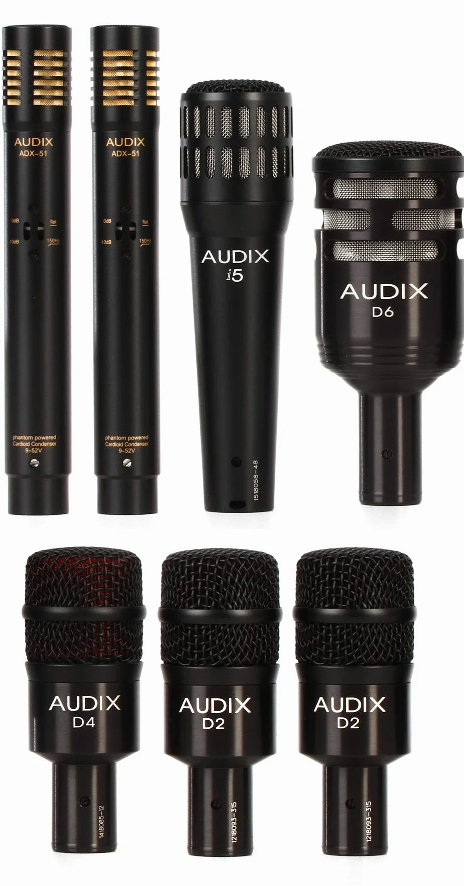 Audix DP7 (valise 1 D6, 1 i5, 2 D2, 1 D4, 2 ADX51, 4 DVICE)