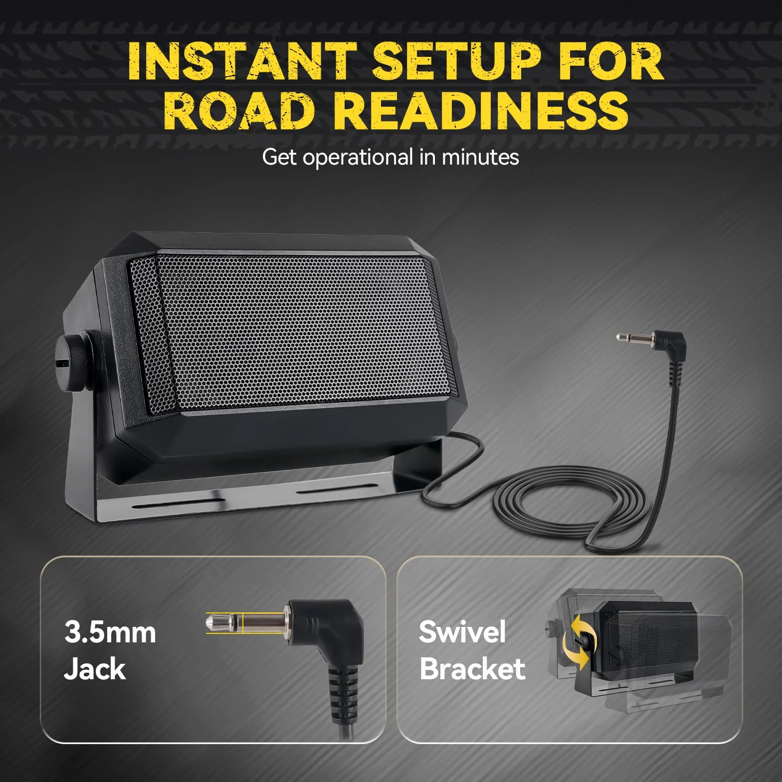 Retevis MB62 CB Radio, CB con Antenna ad Alto Segnale e Altoparlante Esterno, VOX, Riduzione Del Rumore ASQ/SQ, AM/FM, EMG CH9/19, Staffa di Montaggio, Radio Portatile per Camion (1 Pz)