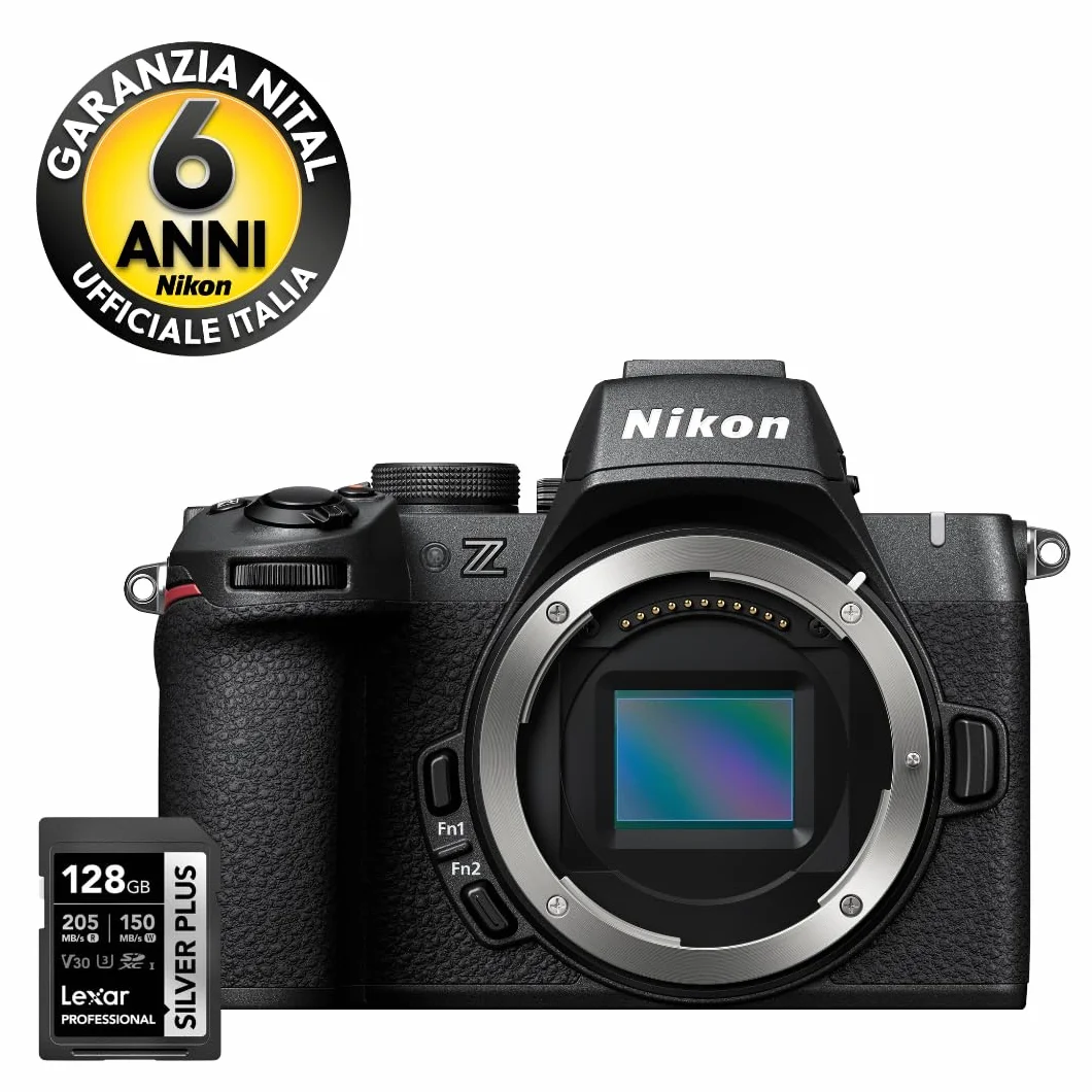 Nikon Z50II, NIKKOR Z DX 16-50+50-250, Lexar SD128GB, Fotocamera Mirrorless, CMOS 20.9MP, Processore EXPEED7, AF, Mirino Elettronico EVF, LCD 3.2', Video 4K [Nital V.I.P.: 6 anni di garanzia]