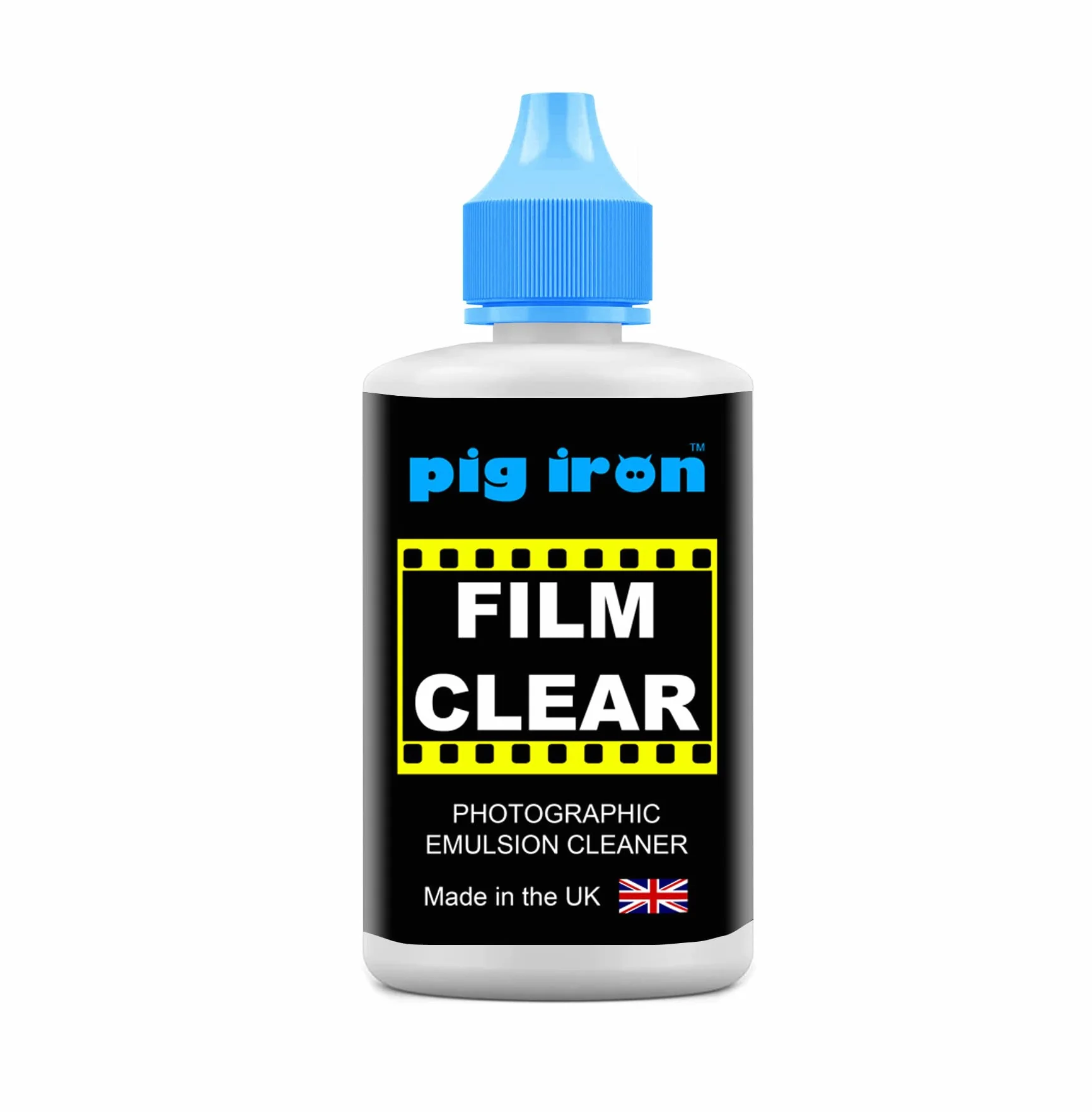 Pig Iron FILM CLEAR - Detergente per emulsione fotografica per la pulizia di negativi, pellicole per fotocamera, diapositive, trasparenze e lastre di vetro. Rimuove impronte digitali, olio. 30 ml.