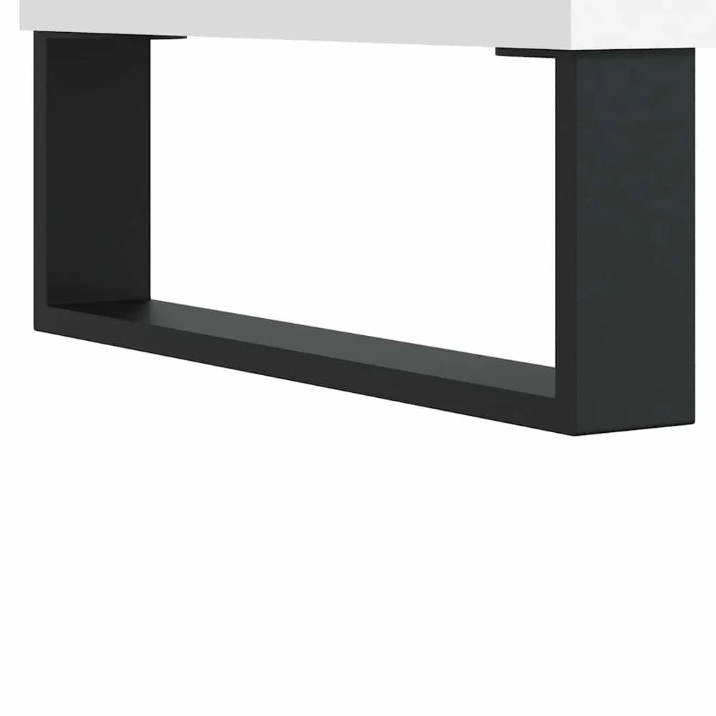 vidaXL Mobile Porta Dischi Bianco 84,5x38x89 cm in Legno Multistrato