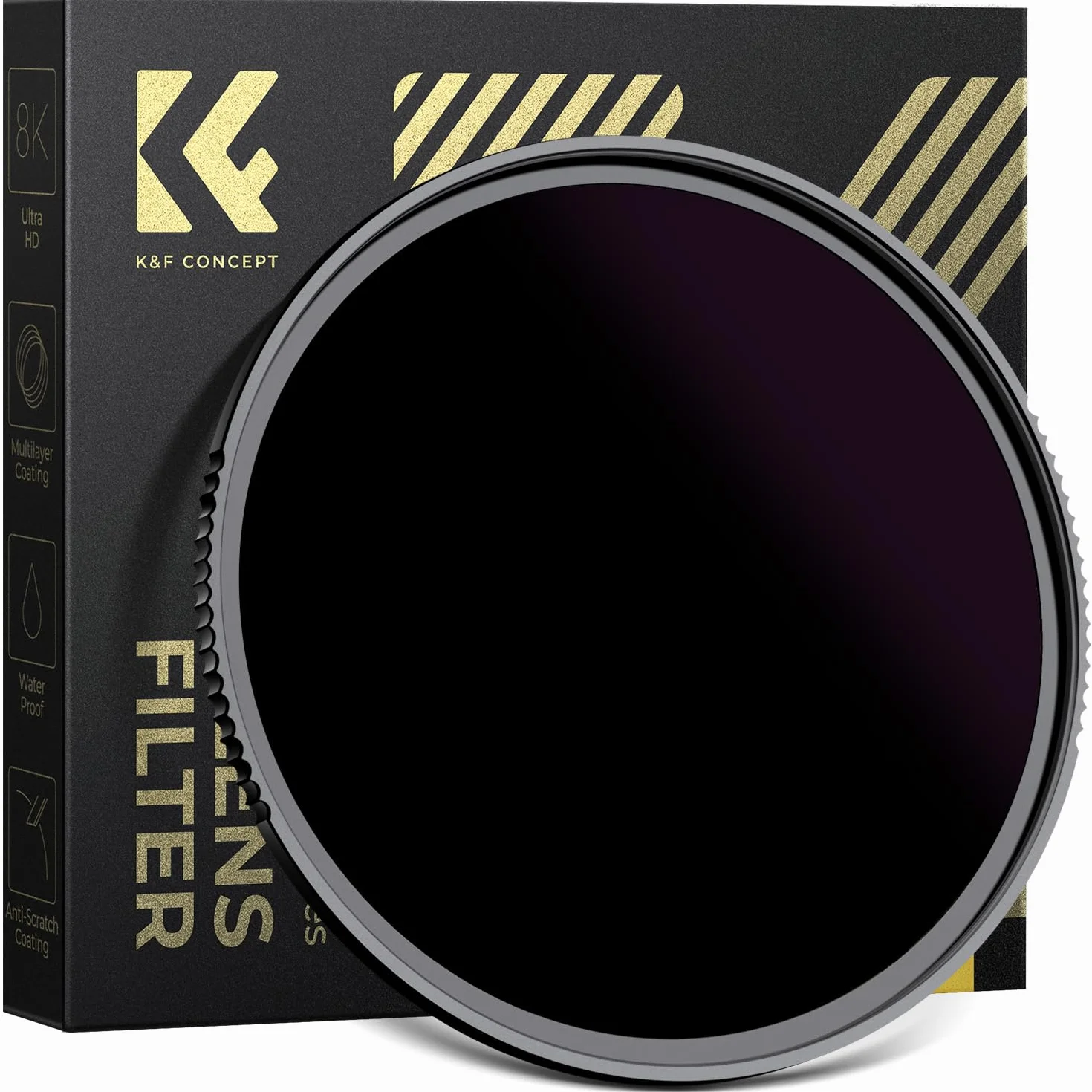 K&F CONCEPT Nano-Xcel Filtro ND100000 da 77 mm per Esposizioni Ultra Lunghe, Fotografia Solare ed Eclissi, Riduzione di 16,6 Stop, Vetro Ottico Premium, 28 Rivestimenti Multistrato