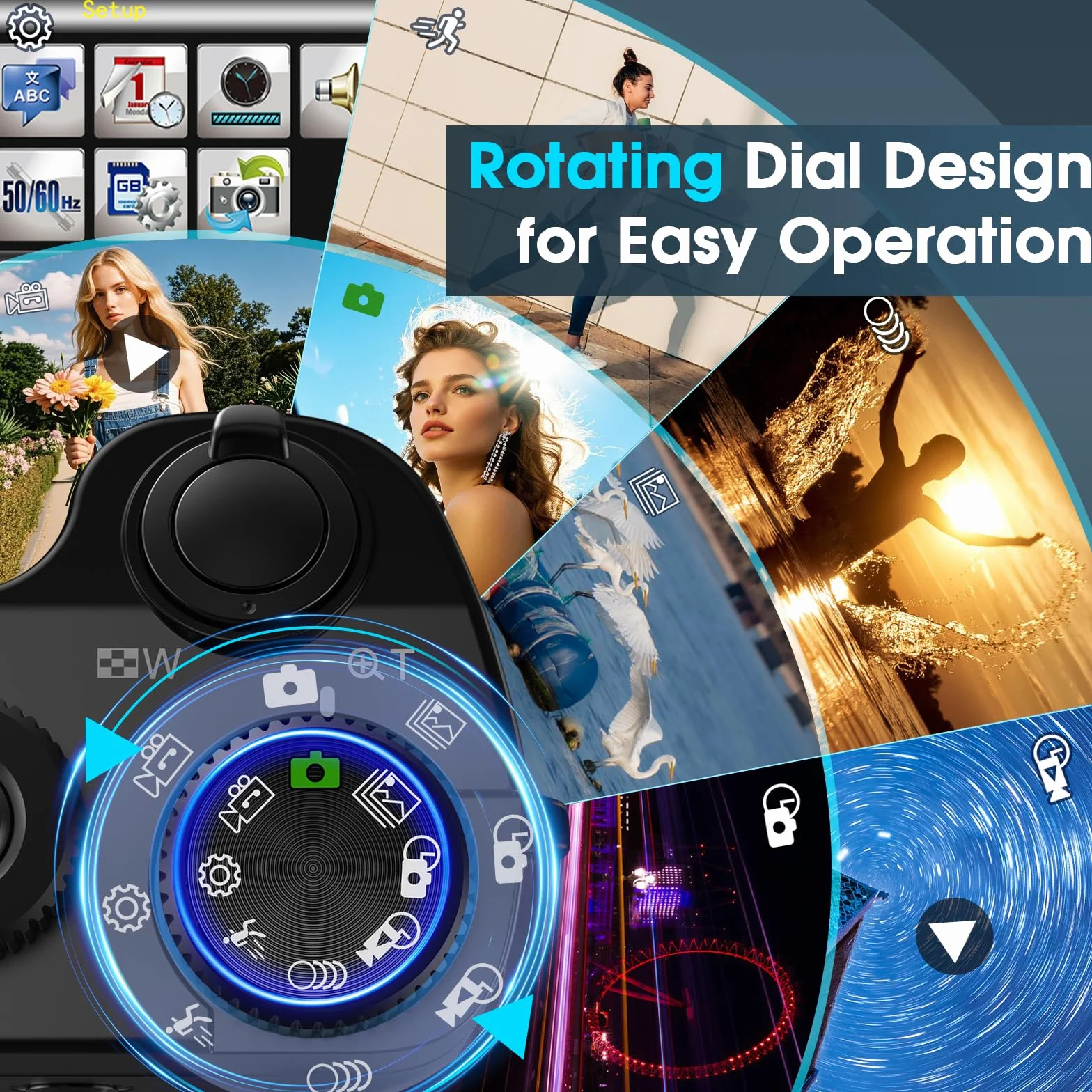Fotocamera e digitale Bofypoo 64 MP autofocus Vlogging con doppia telecamera 4K, zoom digitale 16X, scheda memoria 32G