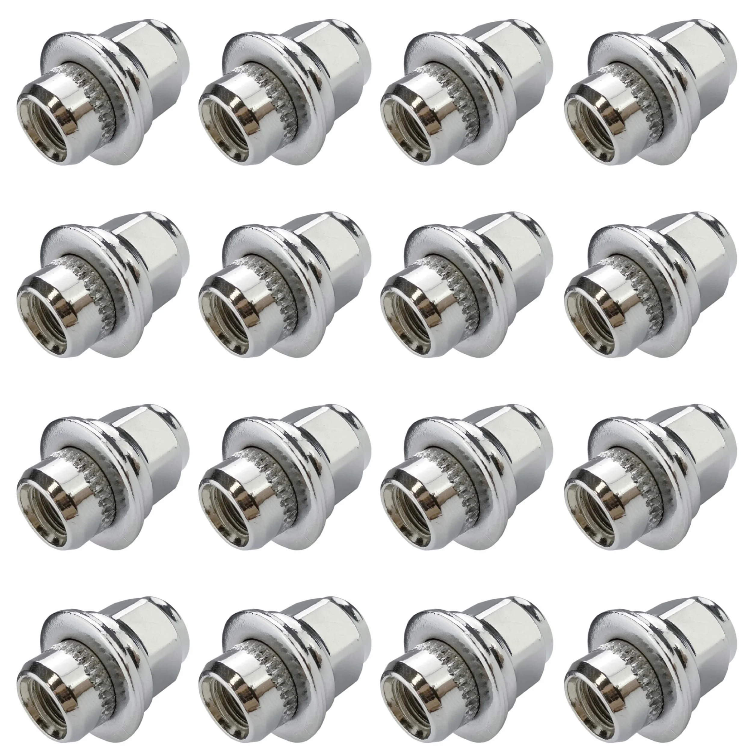 Dado per ruota M12x1,25 chiuso cromato con supporto piatto mobile 21mm Nissan