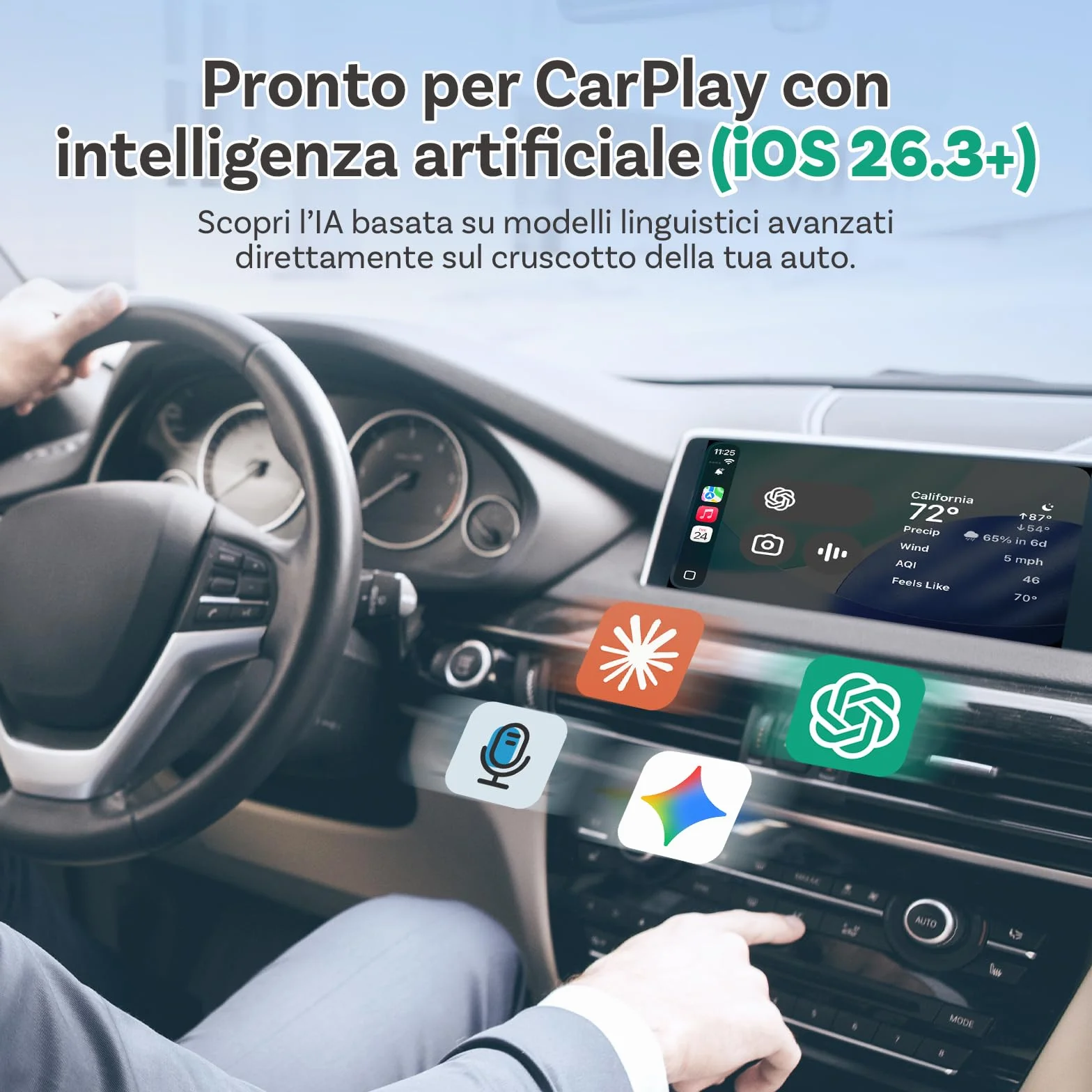 OTTOCAST Play2Video Ultra 2026 Wireless CarPlay & Android Auto Adapter WiFi 6 4GB+32GB
