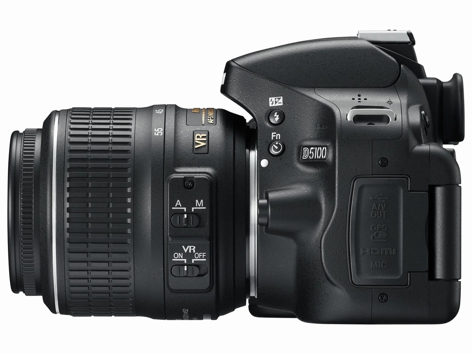 Nikon D5100 Fotocamera Reflex Digitale Kit Obiettivo 18-55mm VR 16.2MP LCD 3 Pollici
