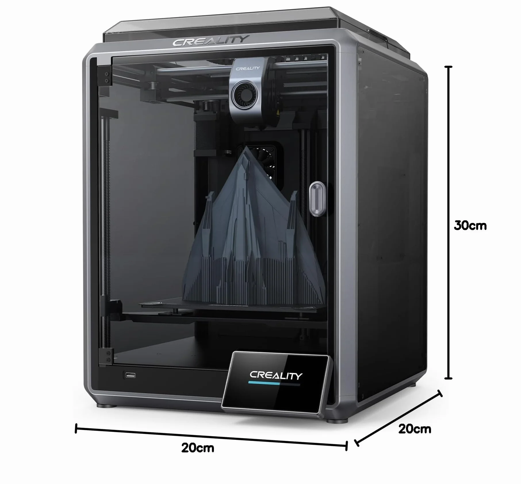 Creality K1 Stampante 3D 600 mm/s ad alta velocità, Livellamento Automatico, Dettaglio Liscio di 0,1 mm Aggiornato, Raffreddatore a Doppia Ventola, Dimensioni di Stampa 8,66x8,66x9,84 po