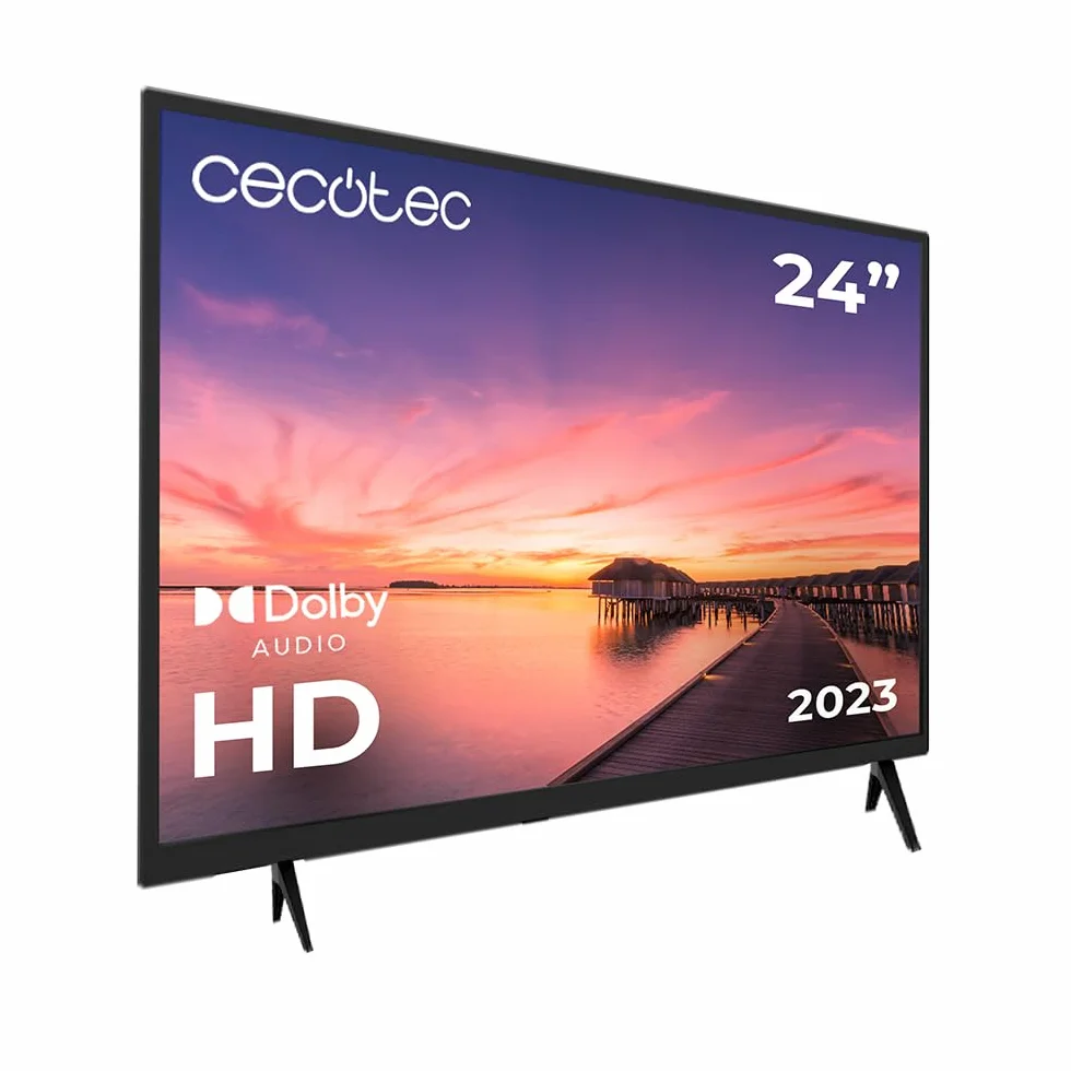 Cecotec TV 24" - Televisore 0 Series 0024. Schermo 24", HD, Risoluzione Immagini e Video Ottima, Sistema Dolby, Memoria Flash, Connettività HDMI/USB, Telecomando, Classe E