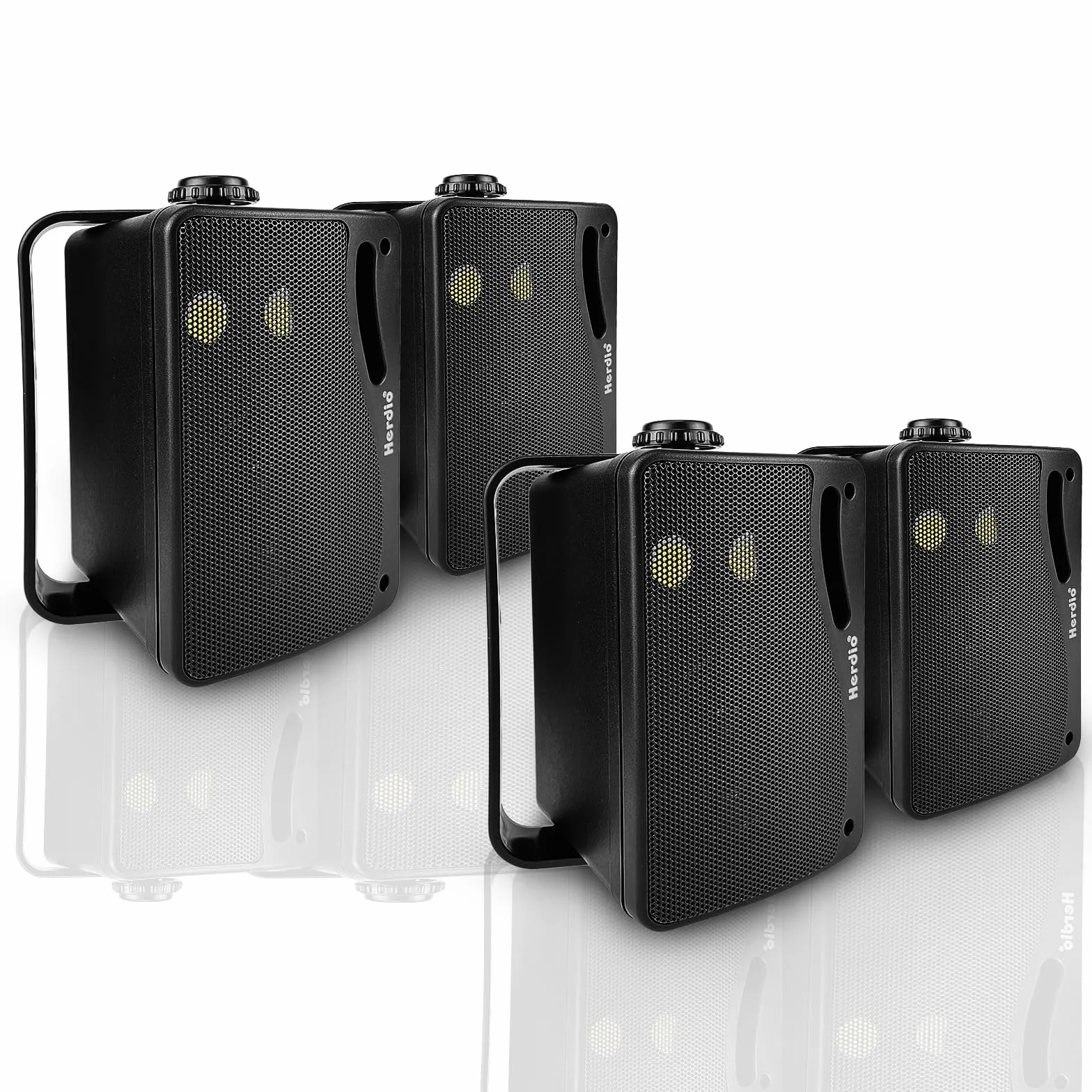 Herdio Altoparlanti Bluetooth 8 pollici Impermeabili Nero