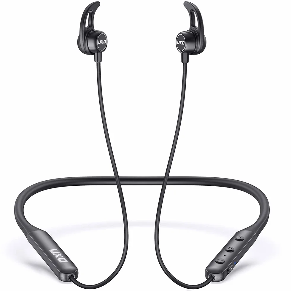 Cuffie Bluetooth, Auricolare bluetooth con archetto da collo, Cuffie Wireless In-Ear con Microfon, Fino a 20h di Autonomia, per Corsa, Fitness