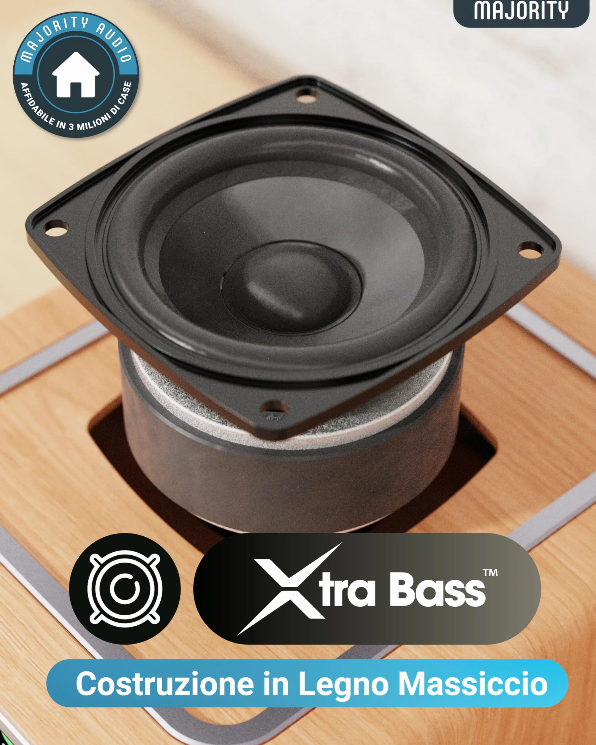 Majority Homerton 2 Internet, DAB, radio FM e lettore CD | 40 preset radio | Plug and Play universale | Spotify & Podcast | Radio Dab con Bluetooth, radio Wi-Fi, radio Internet | Oak