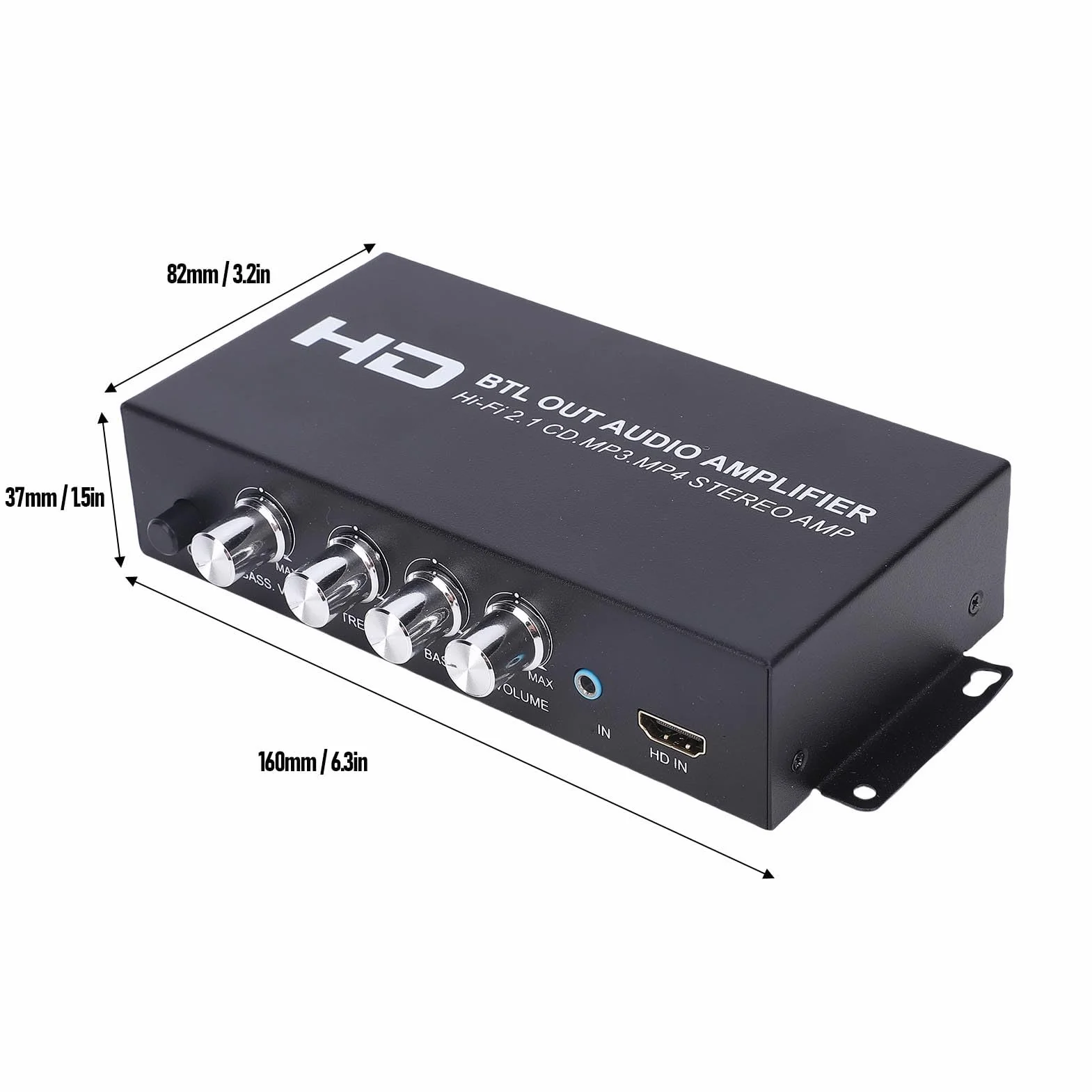 Amplificatore Audio Stereo Bluetooth HiFi Doppio Canale con Ingressi HDMI RCA AUX