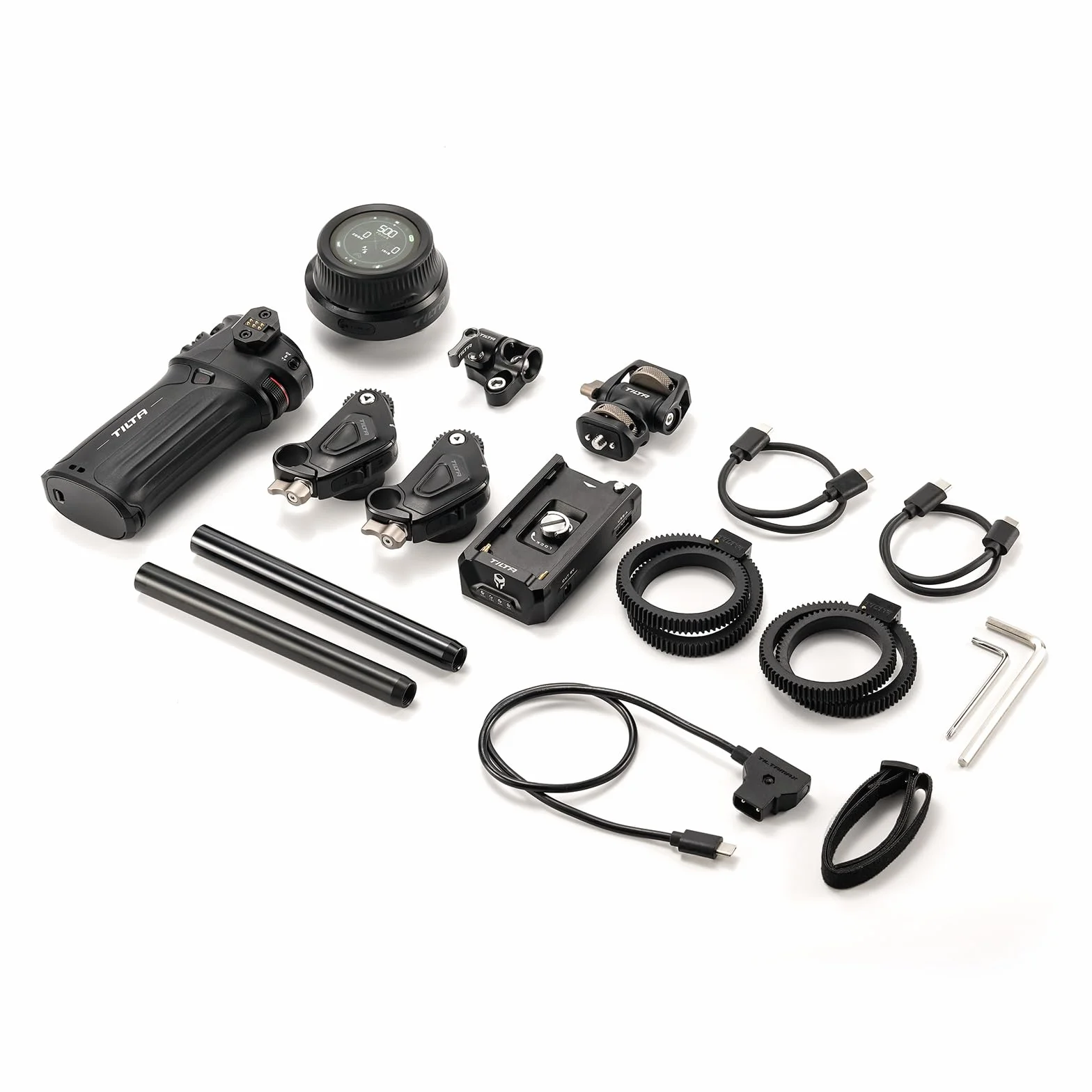 Tilta Nucleus Nano II Sistema di controllo wireless dell'obiettivo Kit II con controller a volantino Nucleus NII, impugnatura di controllo e kit motore WLC-T05-K2