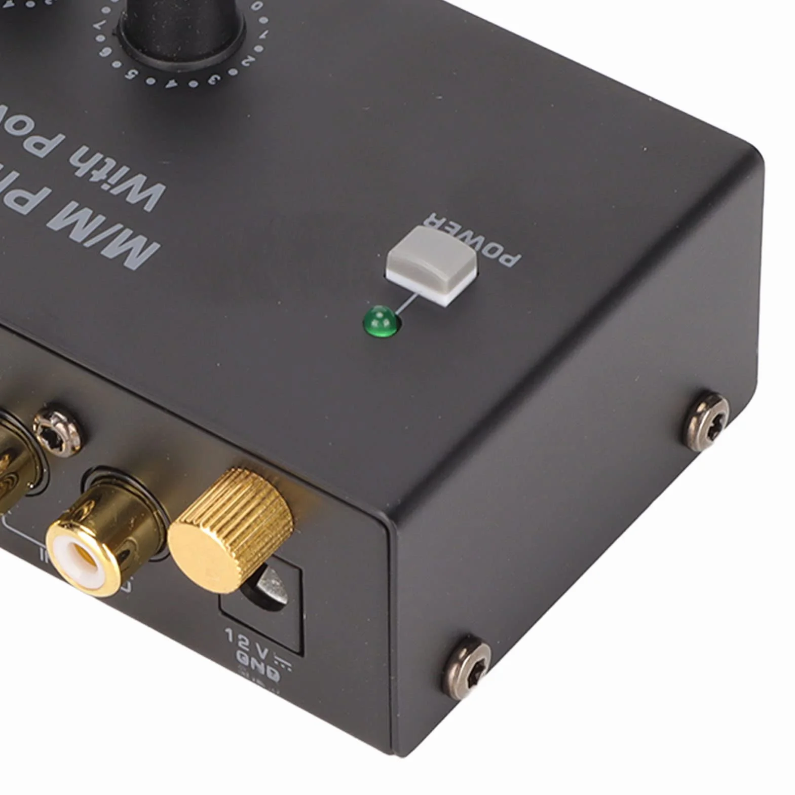 PUSOKEI Preamplificatore Fono per Giradischi con Adattatore DC 12V a Basso Rumore