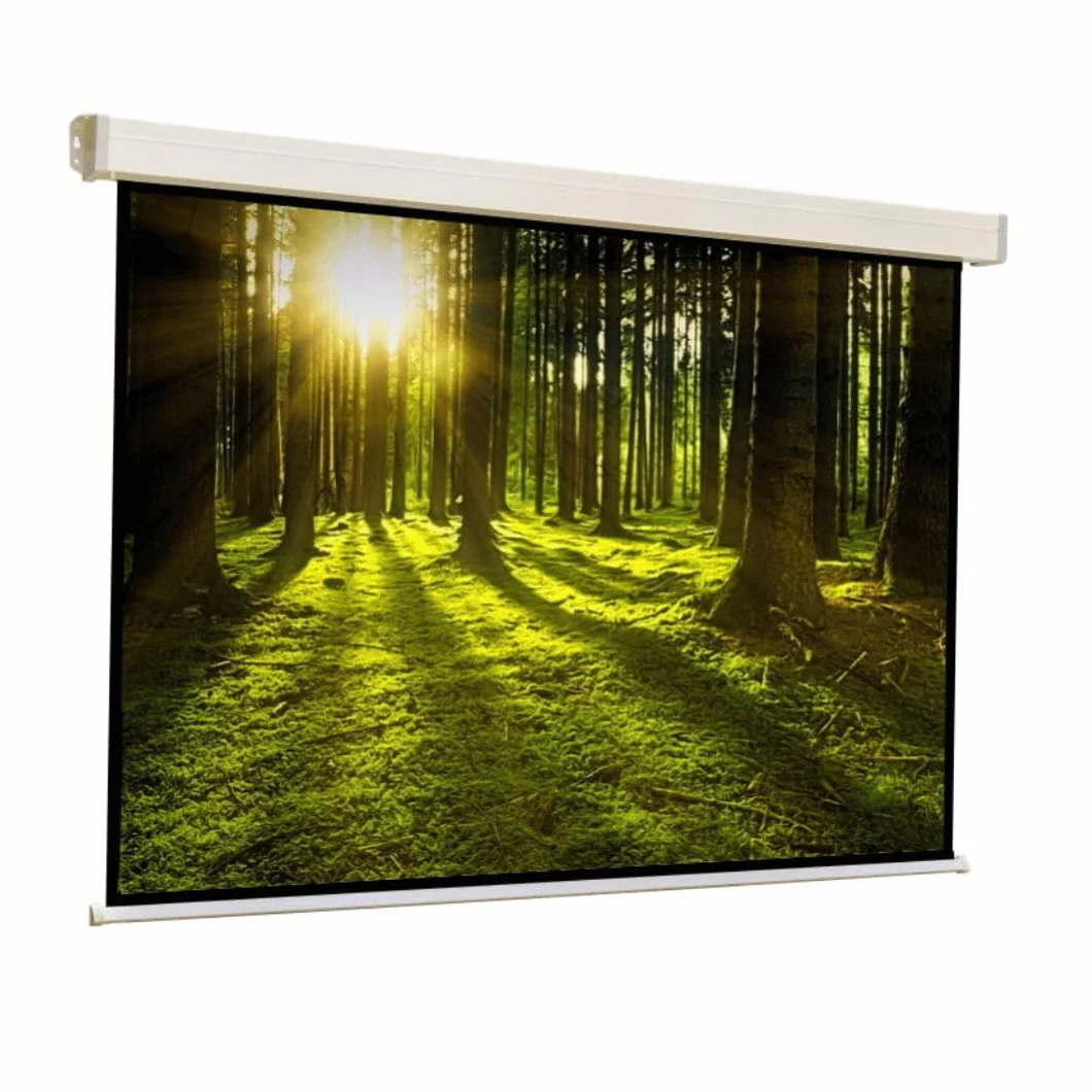 Schermo Proiezione Sopar Platinum Manuale a Molla 300x300cm Formato 1:1 (163 pollici) Tela bianca retro nero - Telo Proiettore Schermo Proiezione videoproiezione MADE IN ITALY