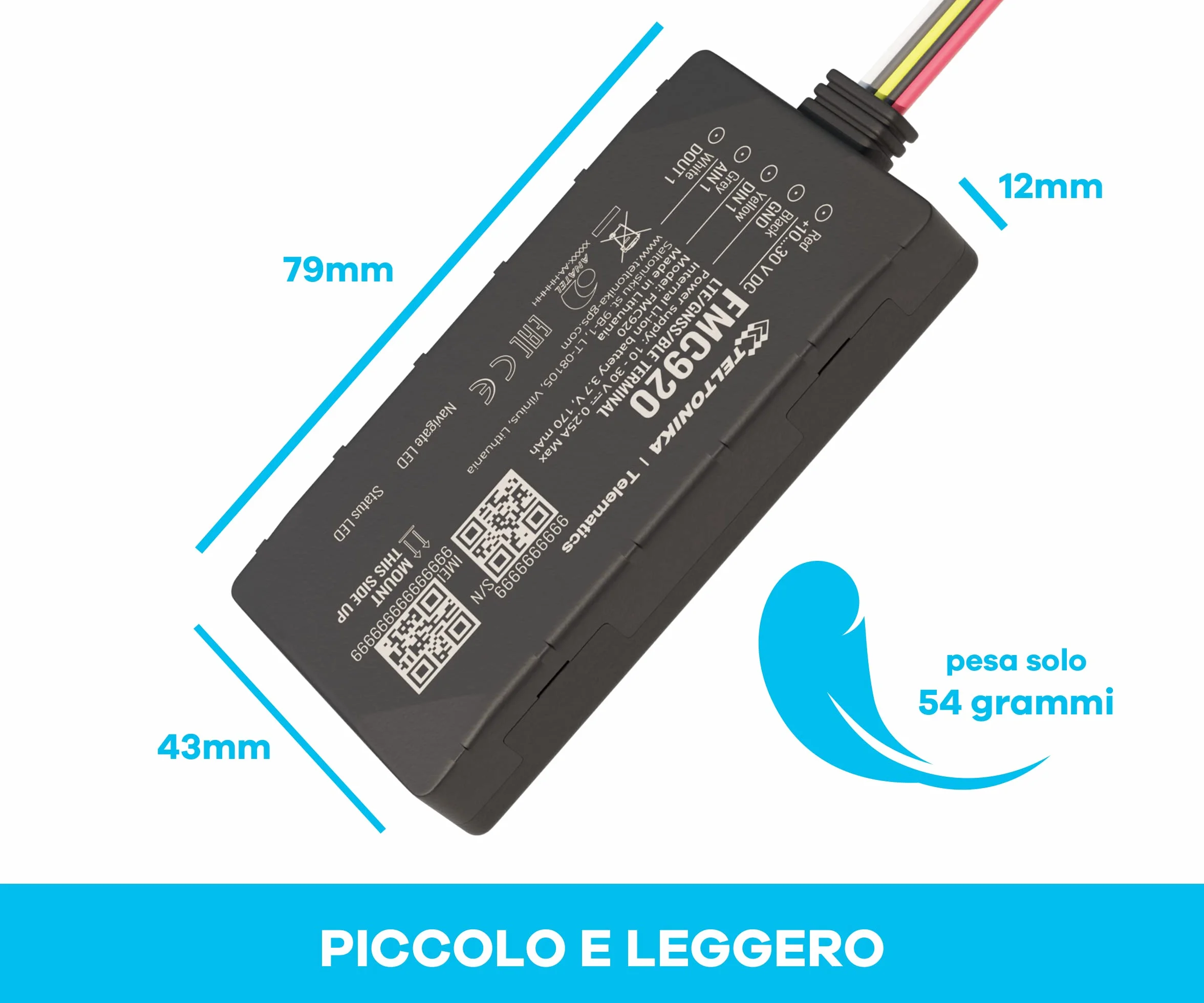 MOOX Track 4G Localizzatore Gps per Auto, Moto, Camion, Barca - App Facile da Usare, Posizione in Tempo Reale, Allarmi e avvisi - Sim e Traffico Incluso per 12 Mesi - Sempre Connesso - Blocco motore