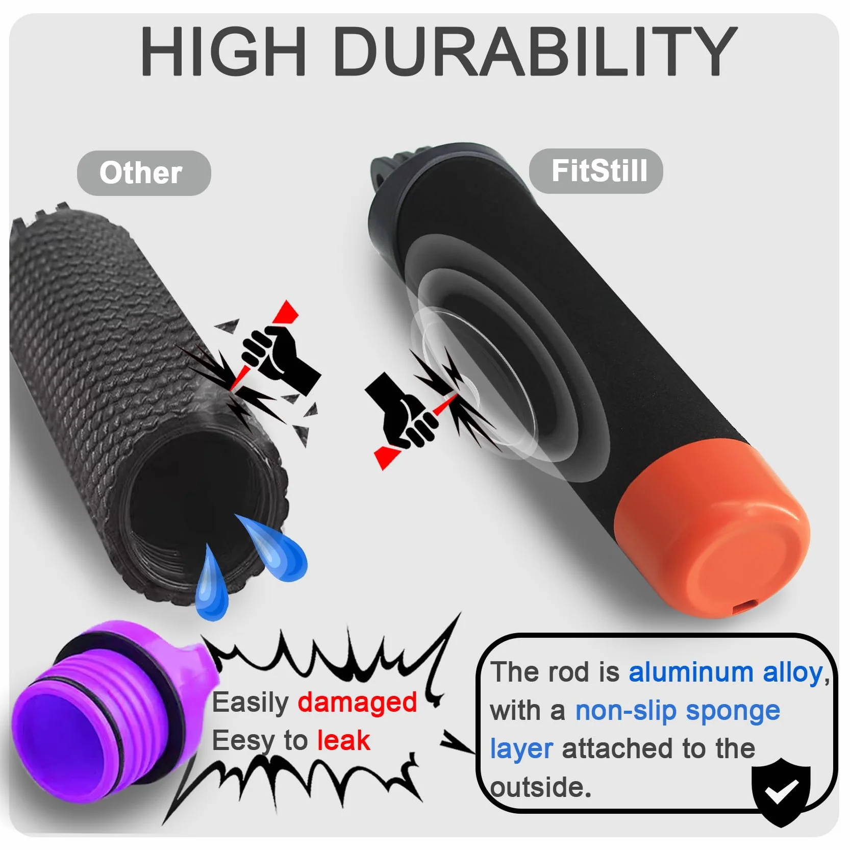 FitStill Custodia subacquea impermeabile da 50 m e manico galleggiante, adatta per DJI osmo Action 5pro/Action 4/Action 3 accessori per set da immersione