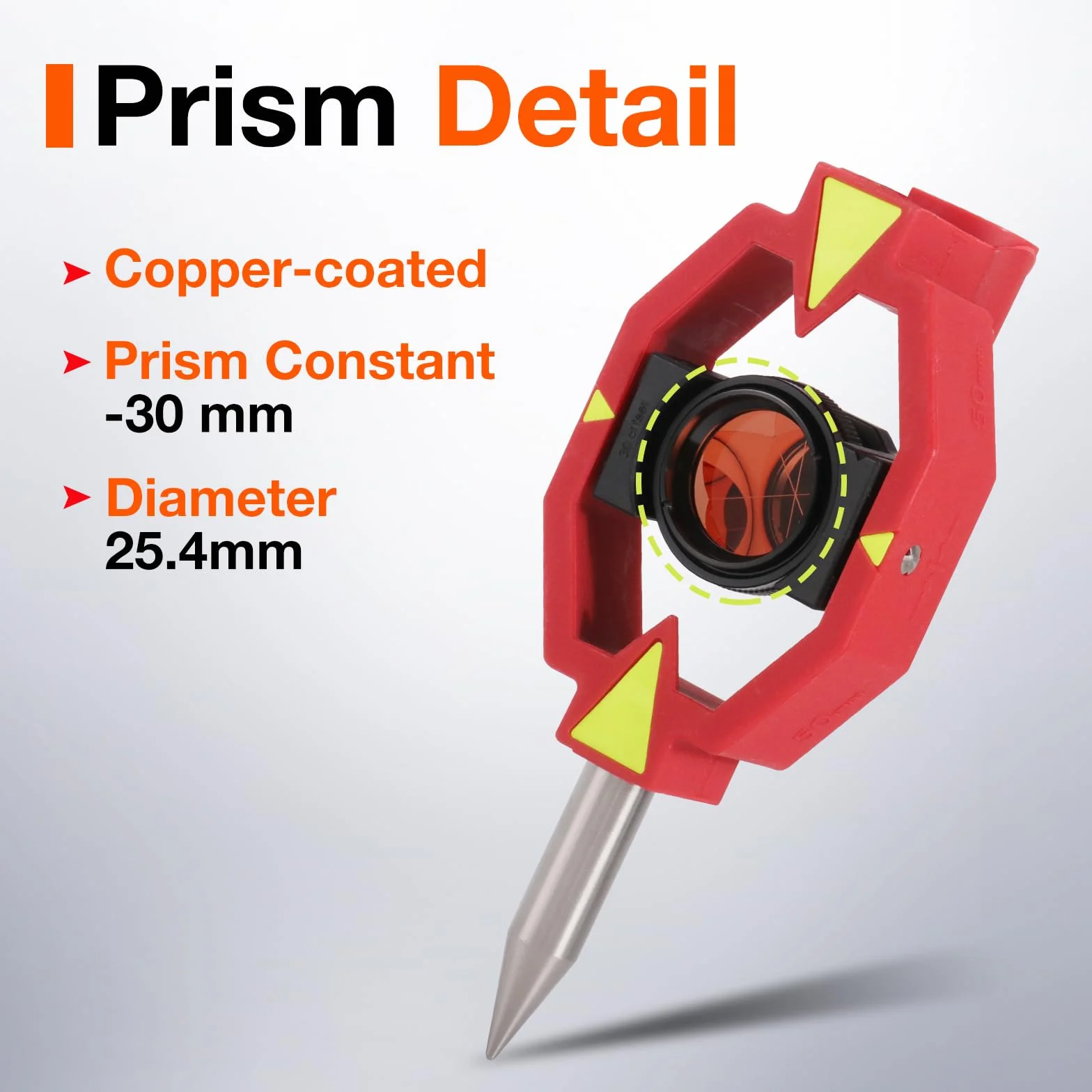 Mini prisma con 4 poli, mini prisma di rilievo per stazione totale rilevamento prisma costante 0/-30 mm offset